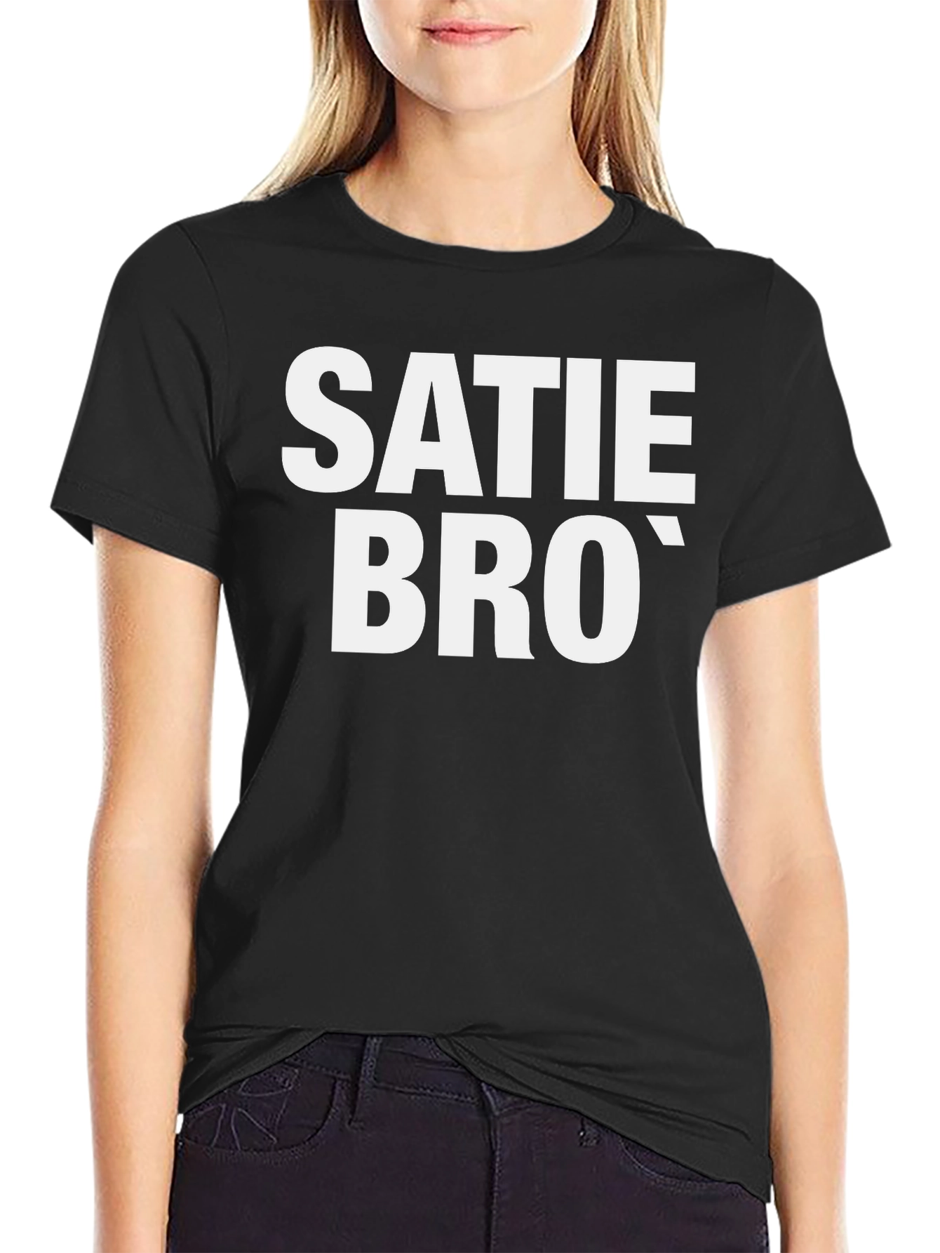Satie Bro T-Shirt - Black Cotton Graphic Tee