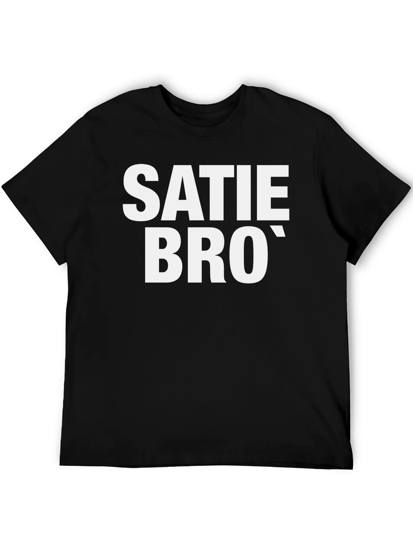 Satie Bro T-Shirt - Black Cotton Graphic Tee