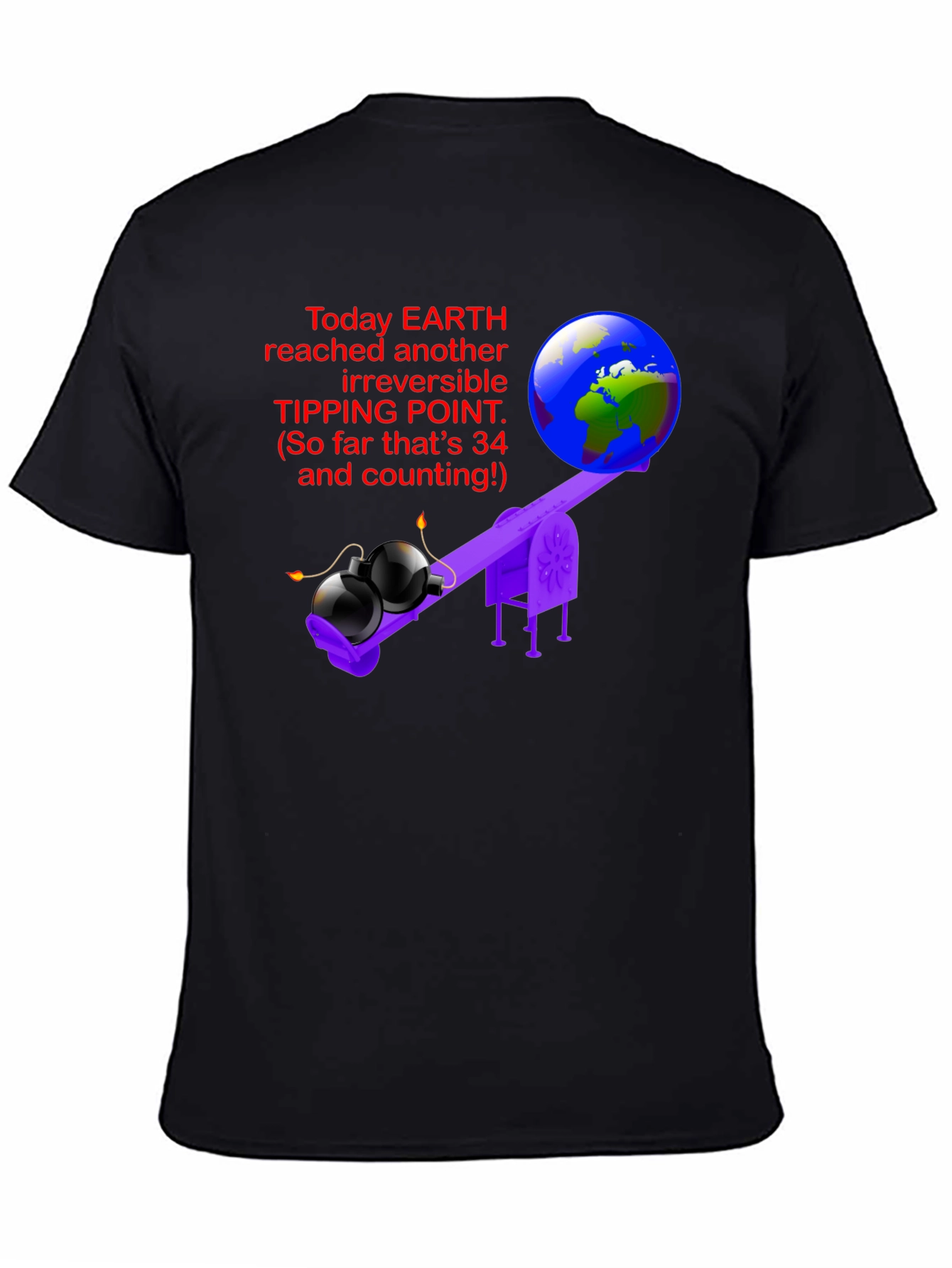 Earth Tipping Point Graphic Tee - Irreversible Humor