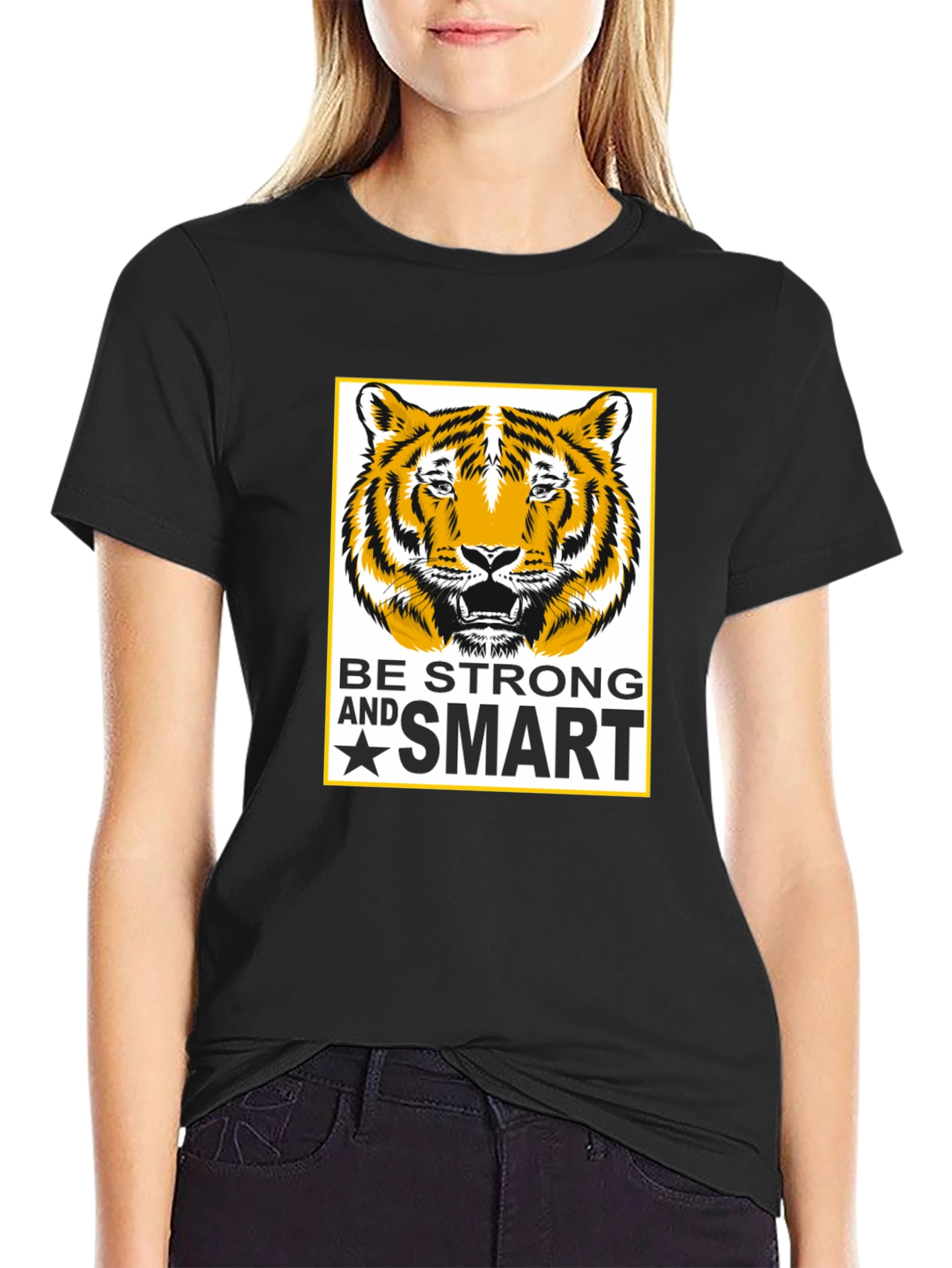 Be Strong and Smart Tiger Graphic Tee