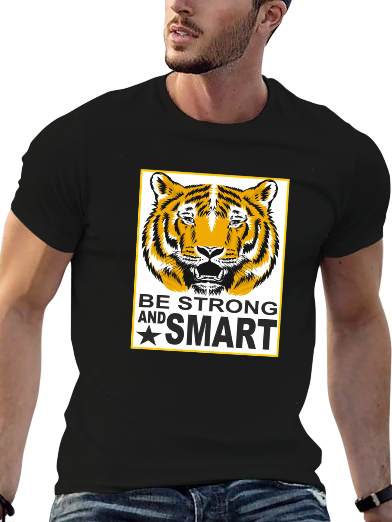 Be Strong and Smart Tiger Graphic Tee
