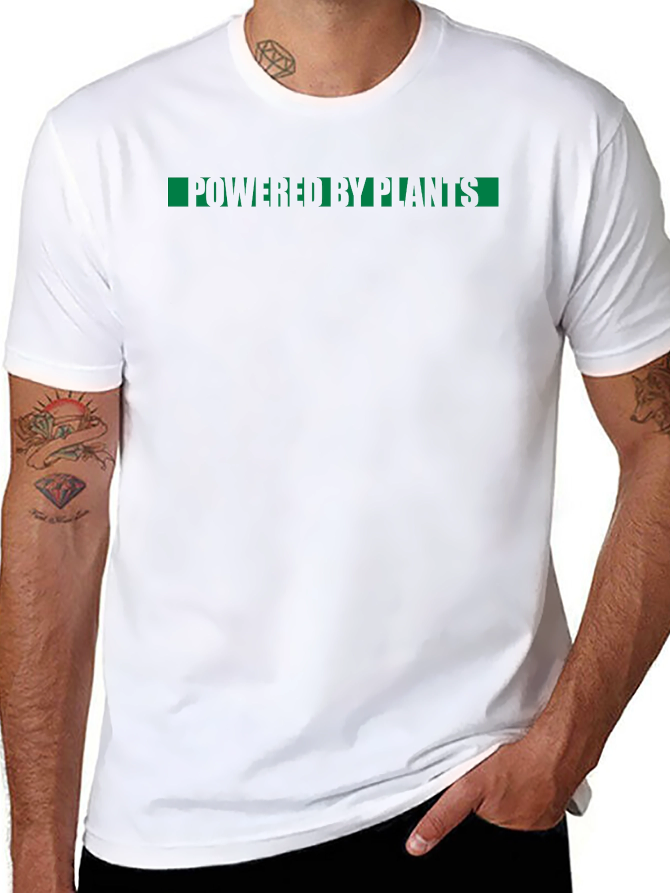 Powered By Plants Graphic Tee - Black