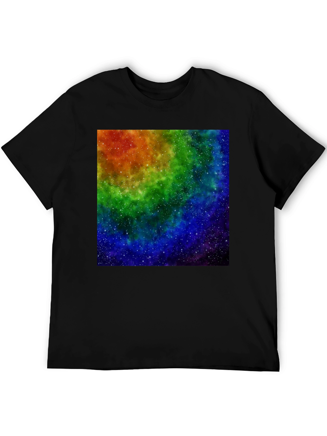Rainbow Galaxy Black T-Shirt