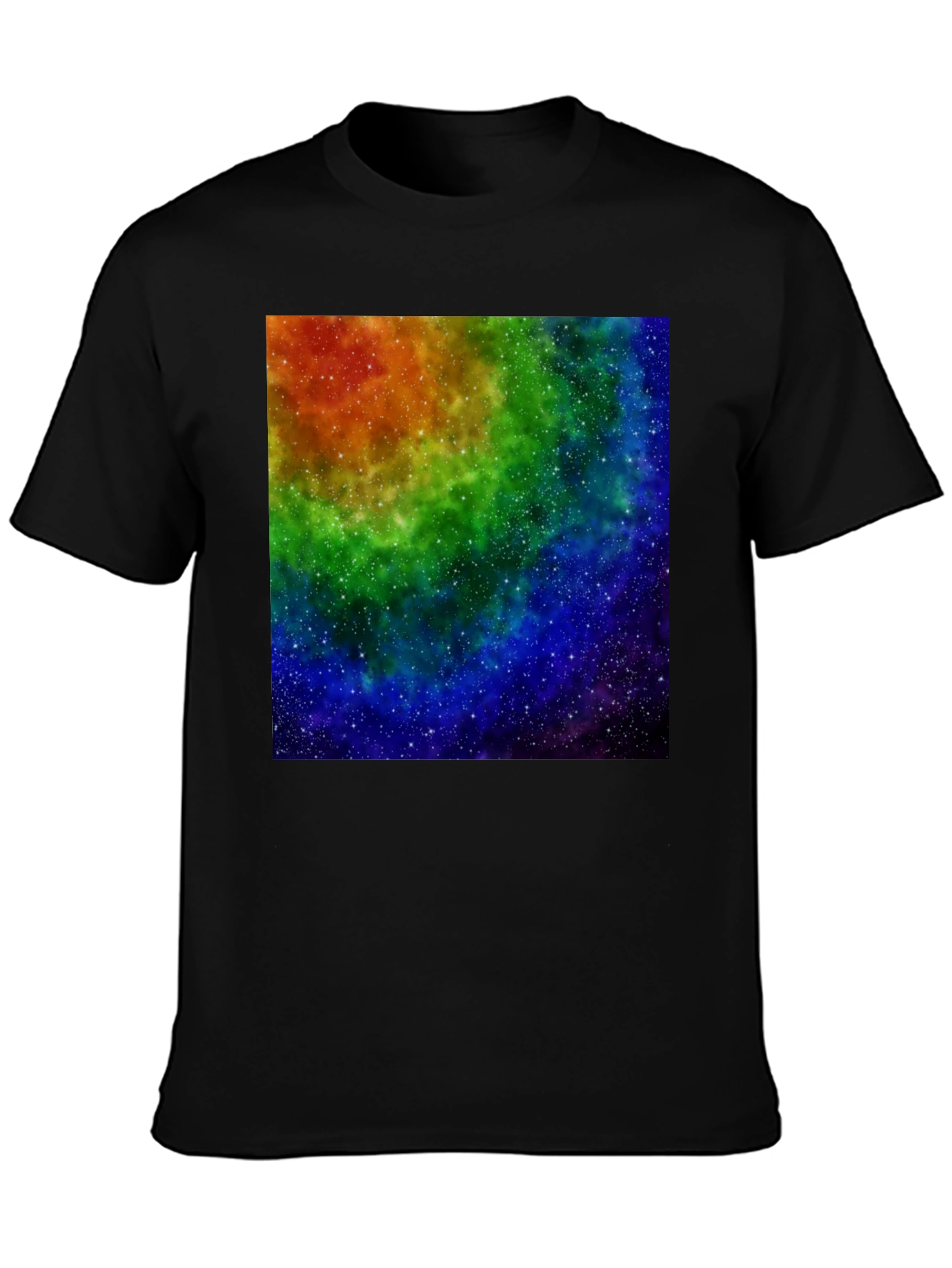 Rainbow Galaxy Black T-Shirt