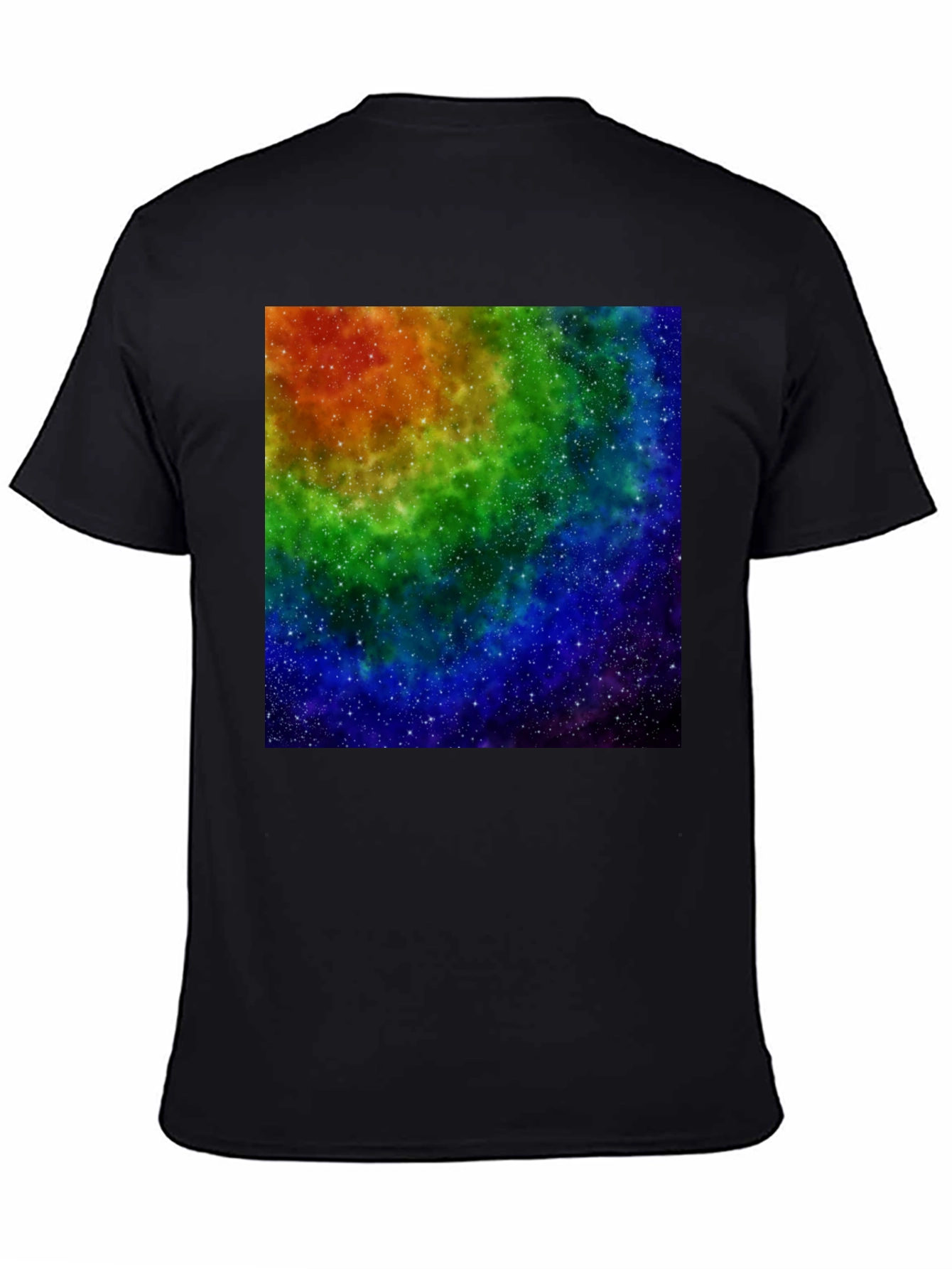 Rainbow Galaxy Black T-Shirt