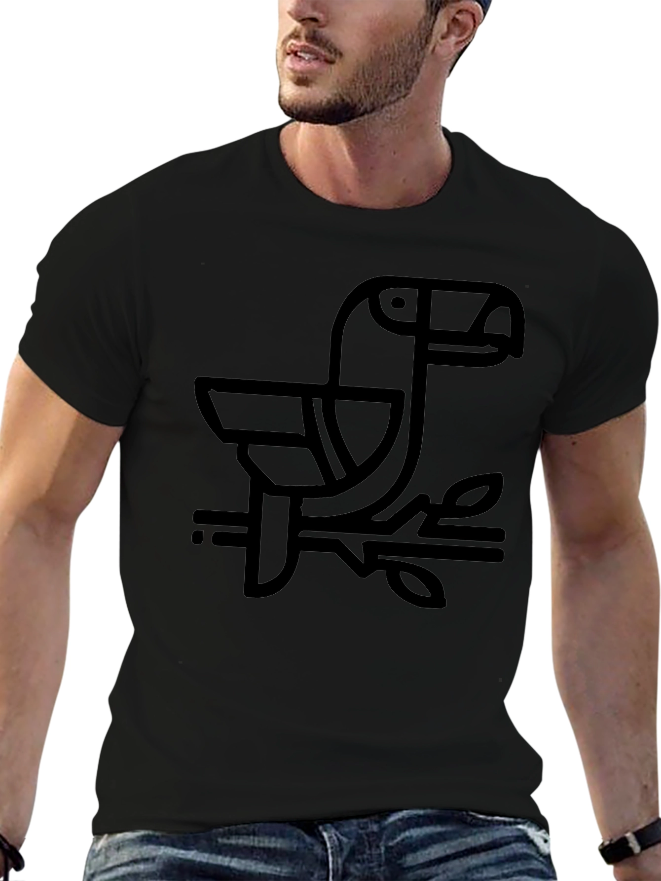 Modern Toucan Graphic Tee - Black