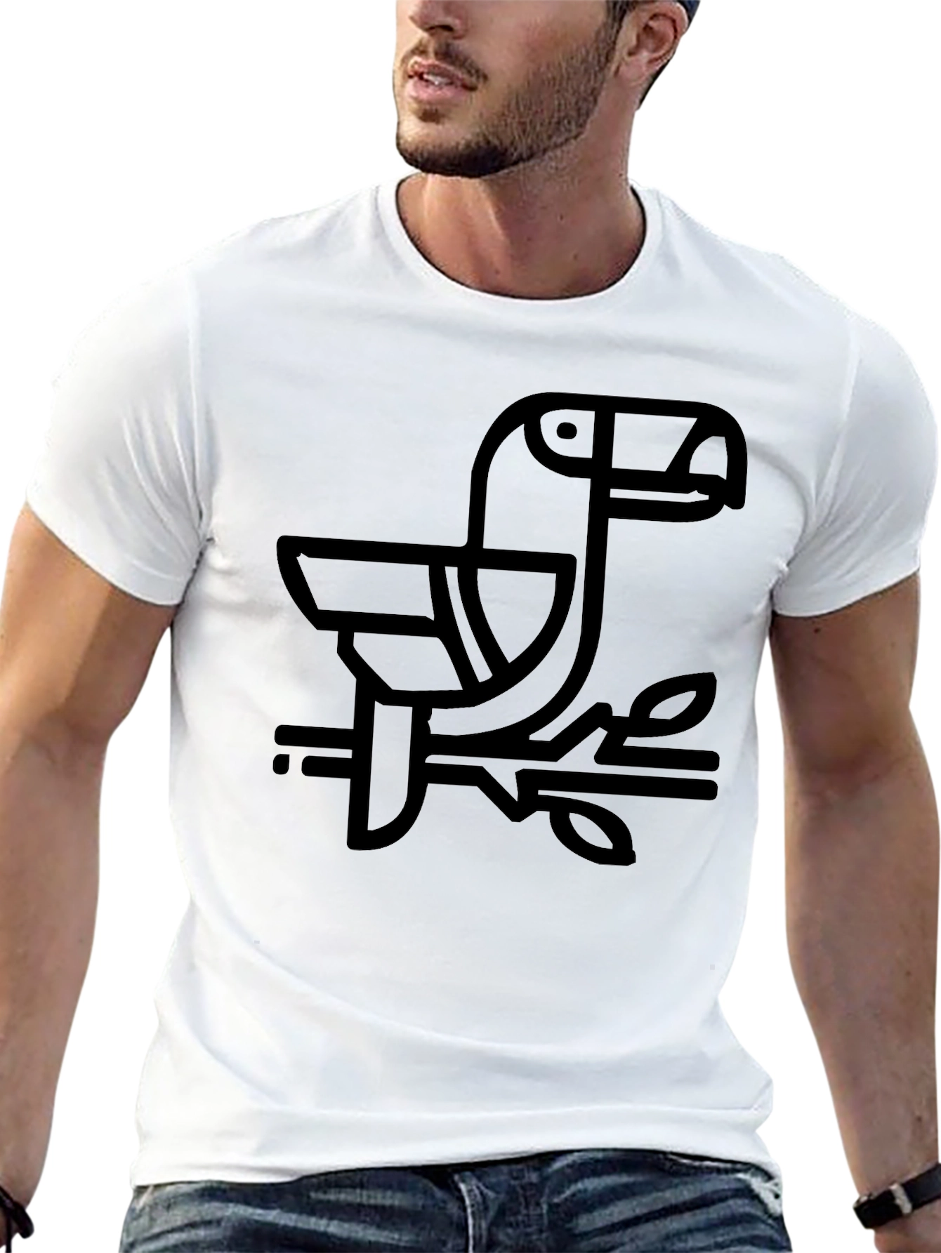 Modern Toucan Graphic Tee - Black