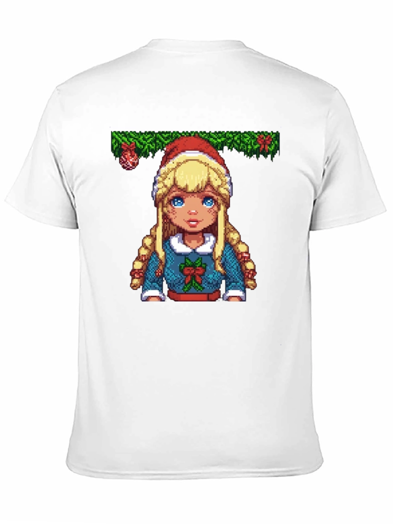 Pixel Art Christmas Girl T-Shirt