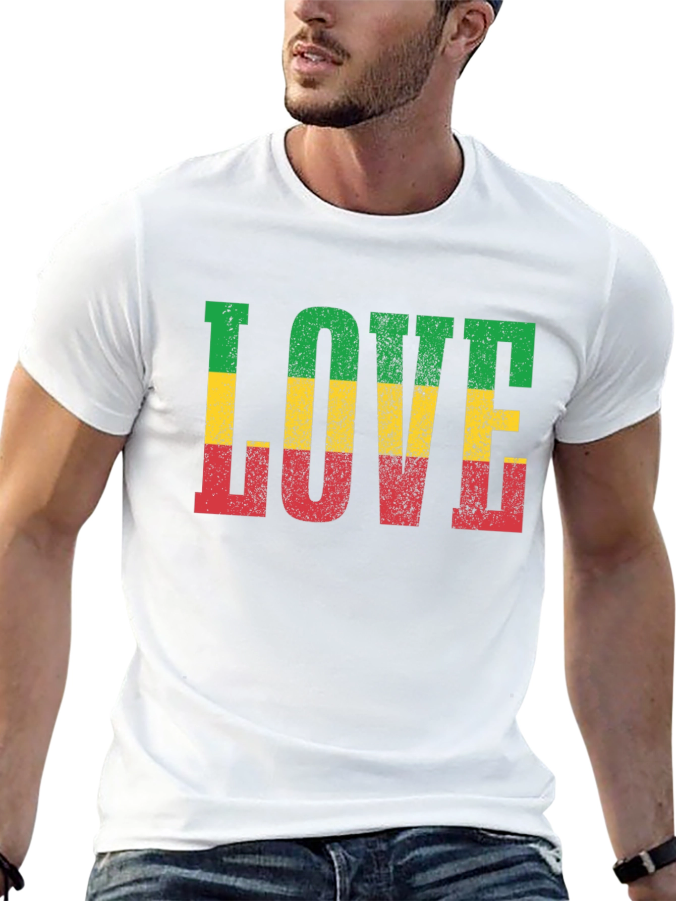 Rasta LOVE T-Shirt - Reggae Inspired Graphic Tee