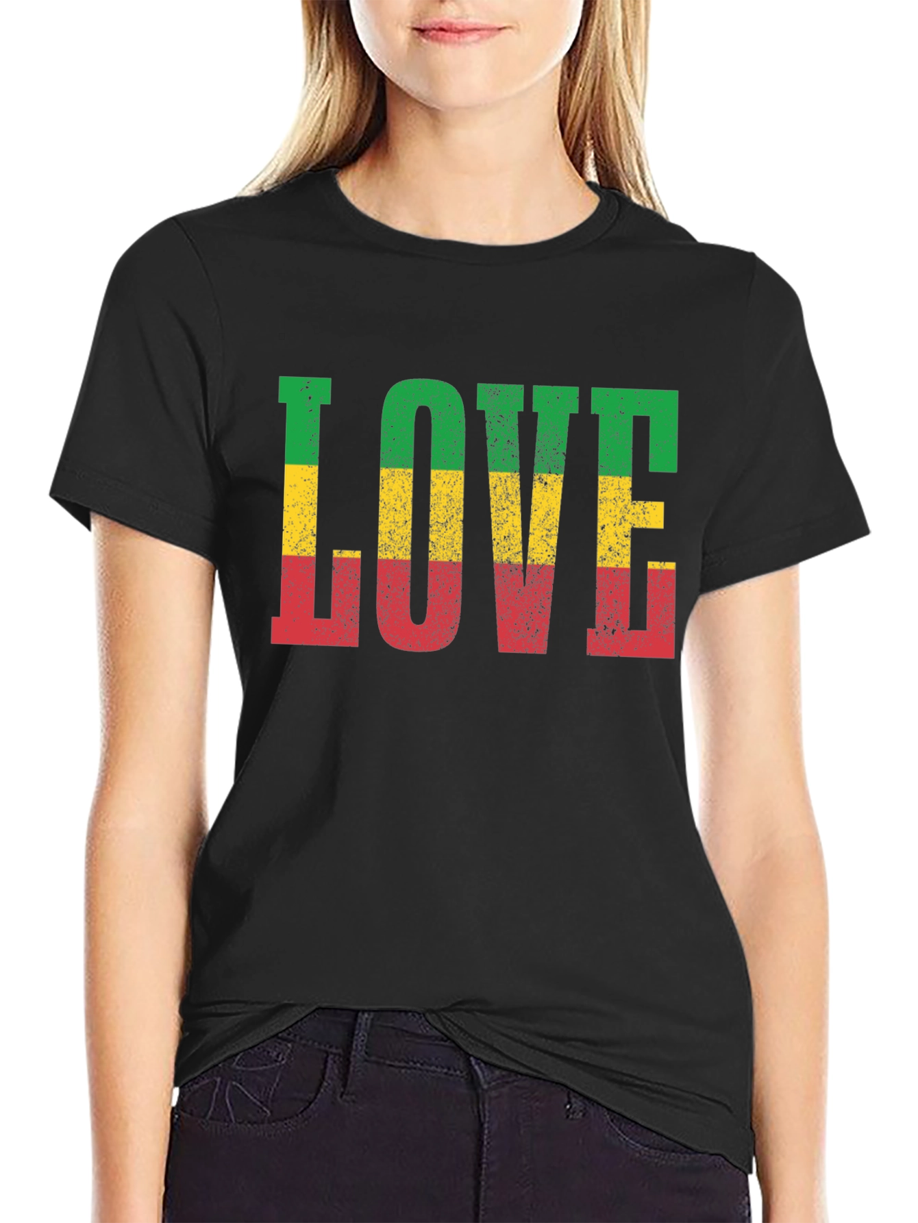 Rasta LOVE T-Shirt - Reggae Inspired Graphic Tee