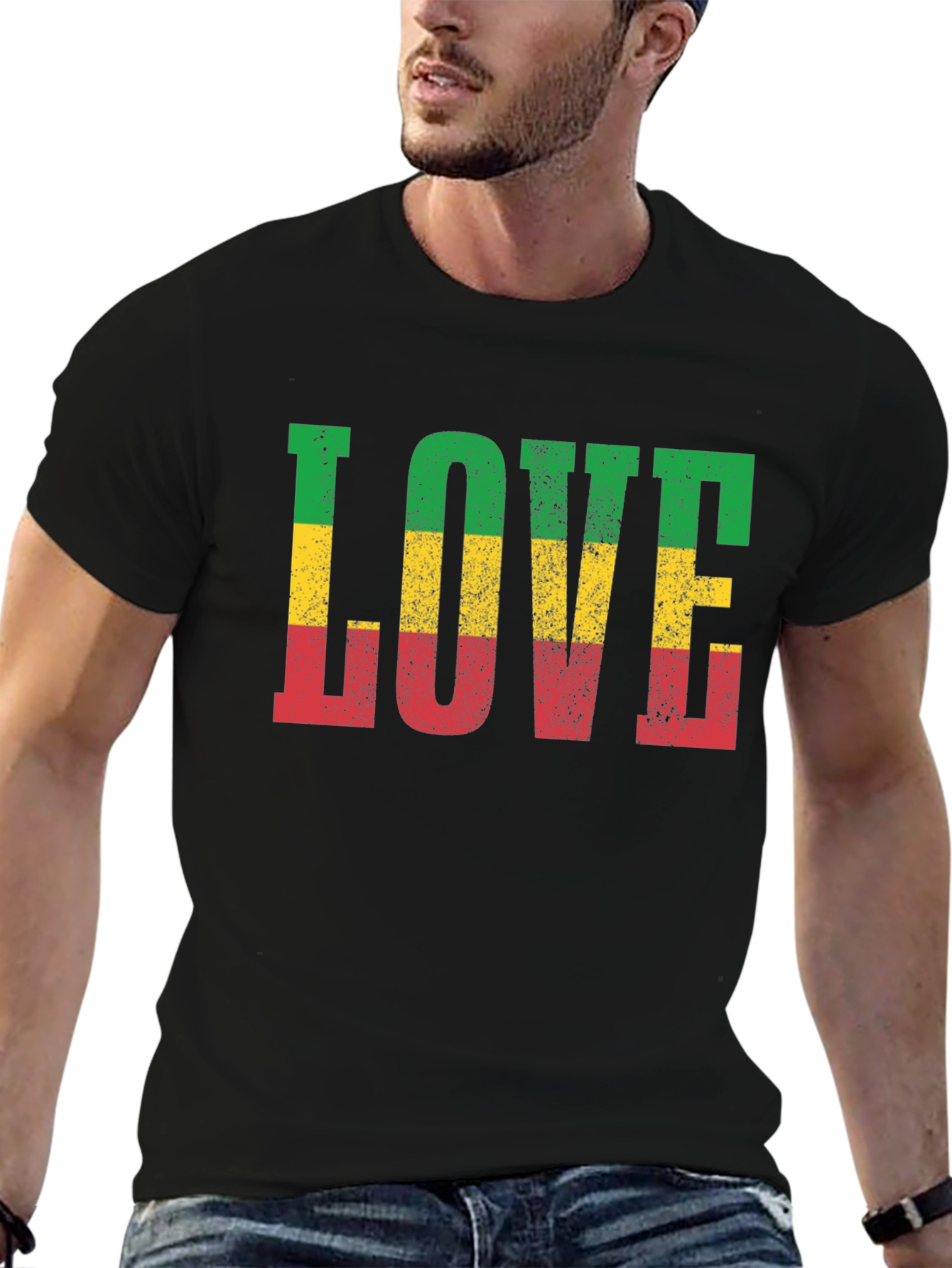 Rasta LOVE T-Shirt - Reggae Inspired Graphic Tee