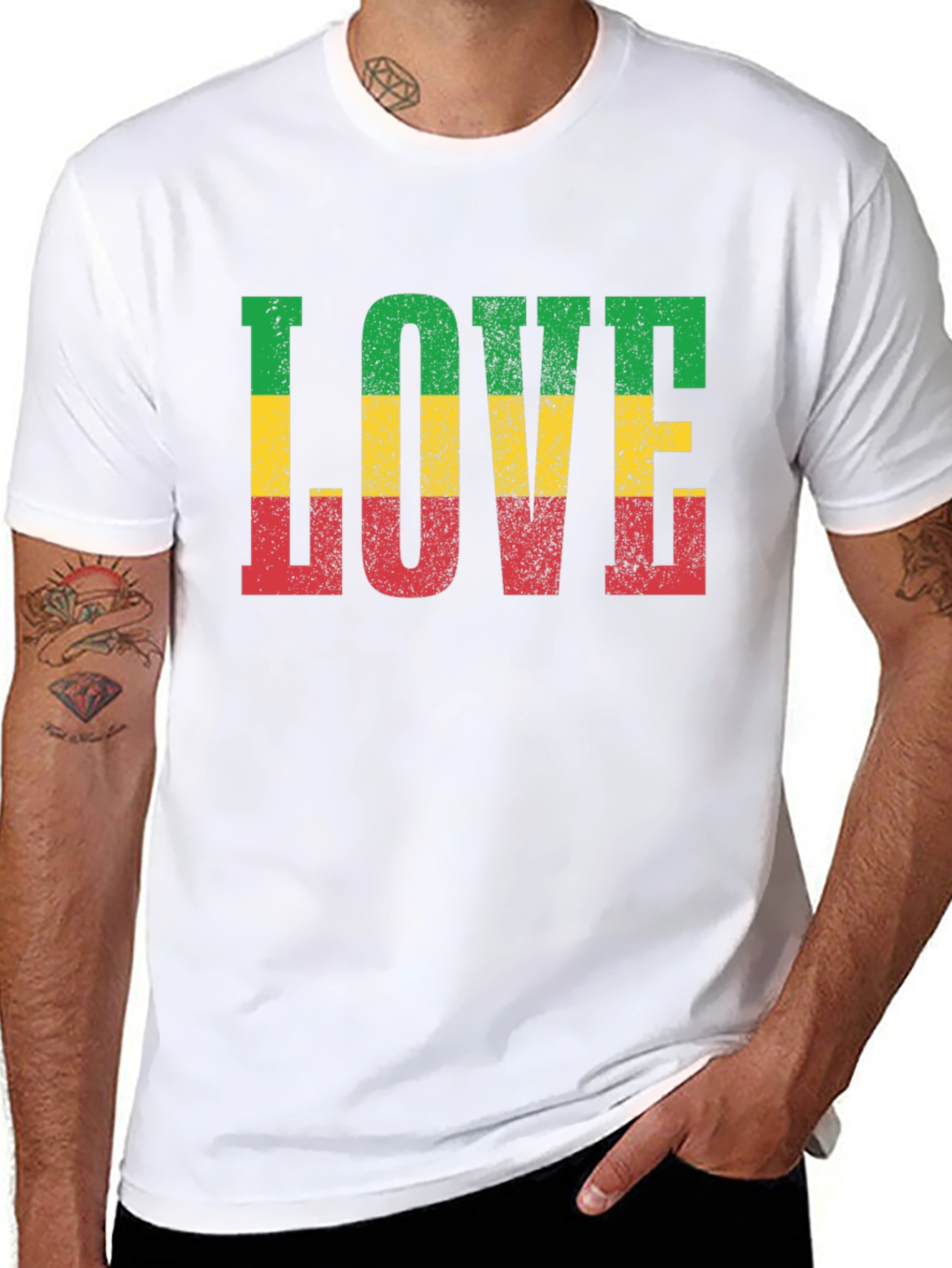 Rasta LOVE T-Shirt - Reggae Inspired Graphic Tee