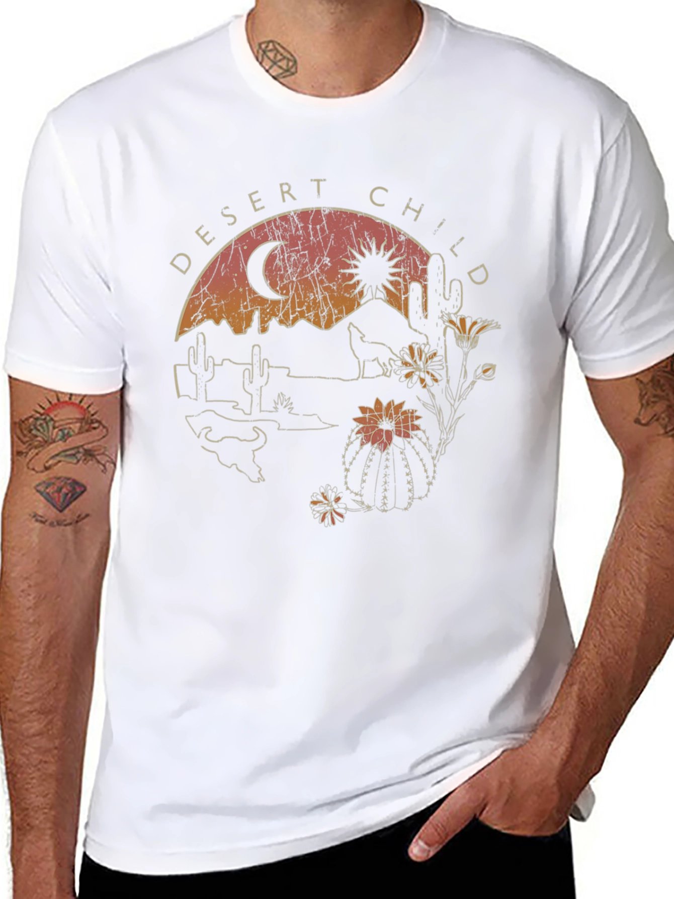 Desert Child Graphic Tee - Black Cotton T-Shirt