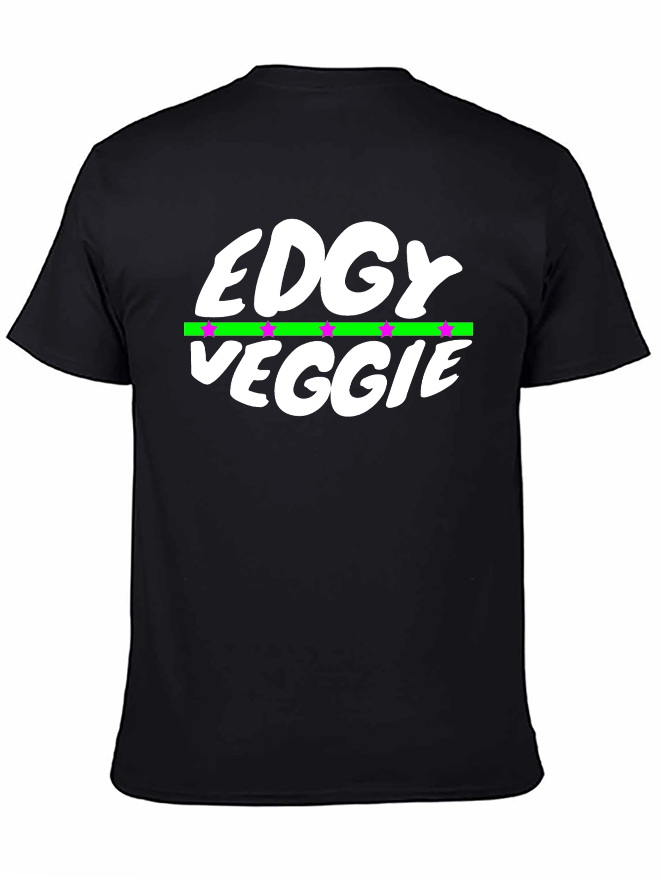 Edgy Veggie Graphic T-Shirt - Black