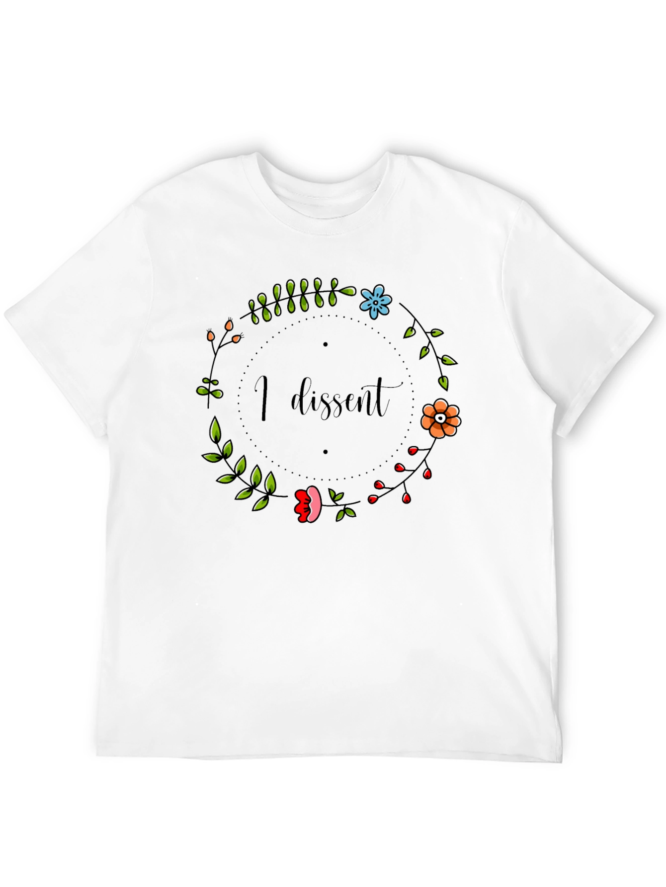 I Dissent Floral T-Shirt - Black