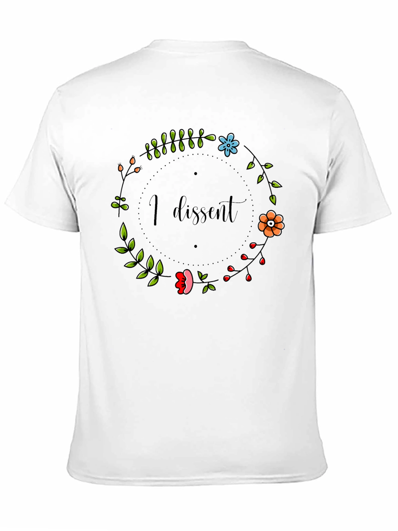I Dissent Floral T-Shirt - Black