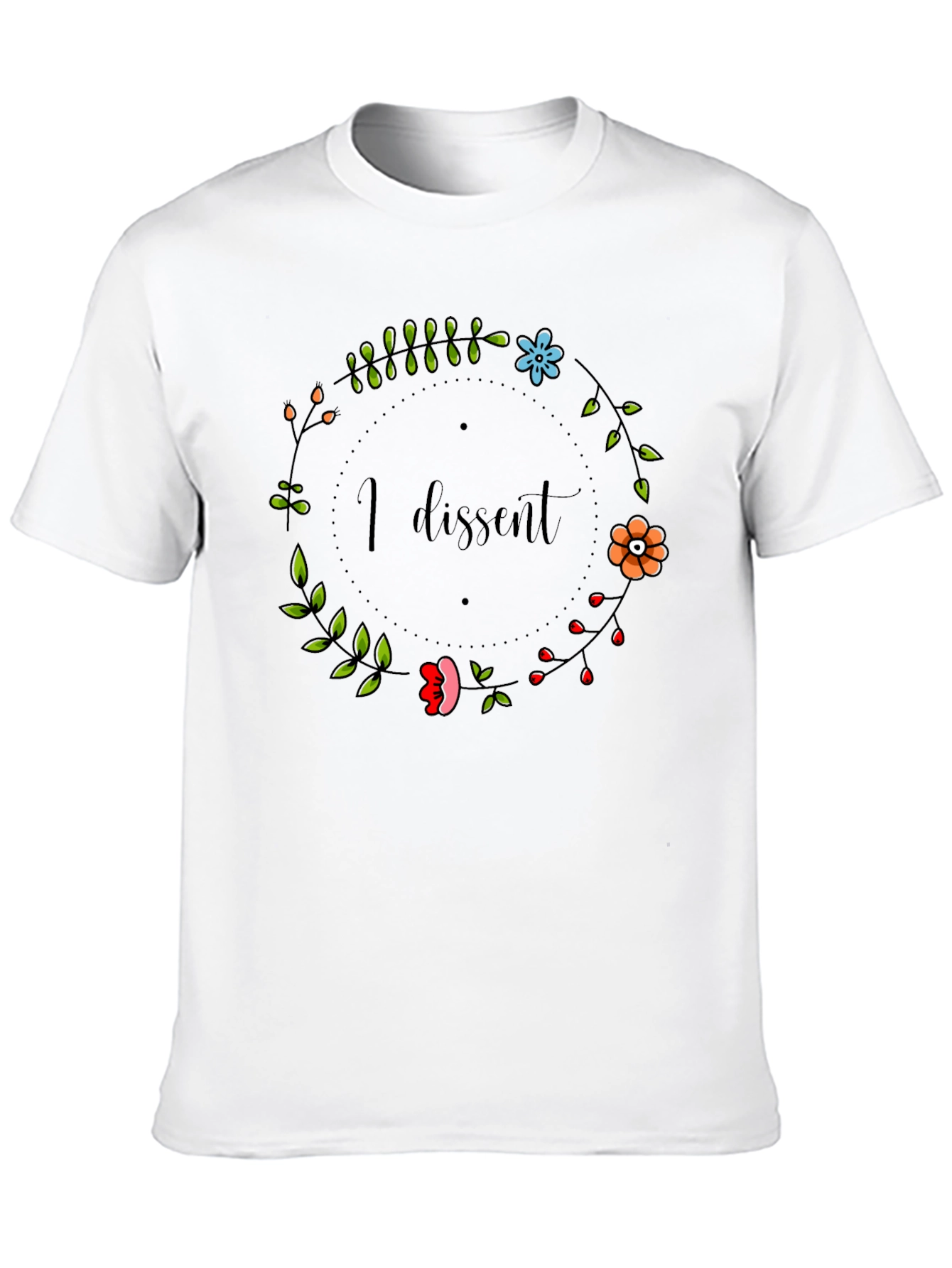 I Dissent Floral T-Shirt - Black