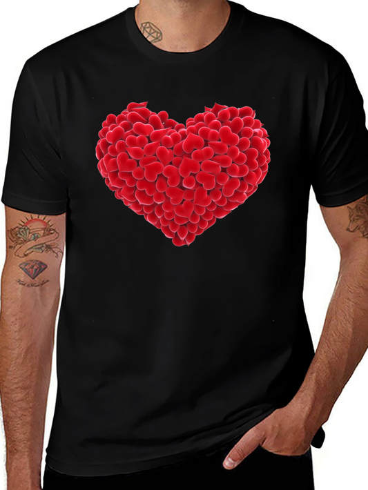 Heart of Hearts Graphic Tee - Black Cotton T-Shirt