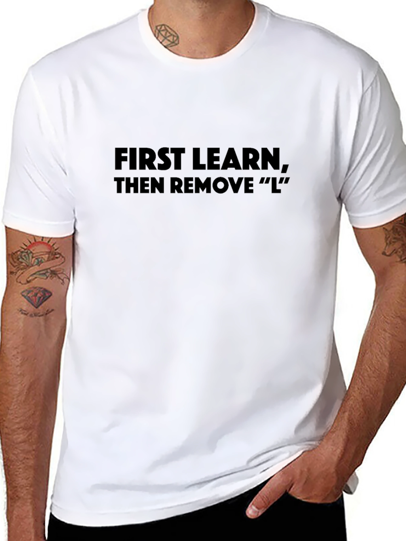 First Learn Then Remove L Black T-Shirt