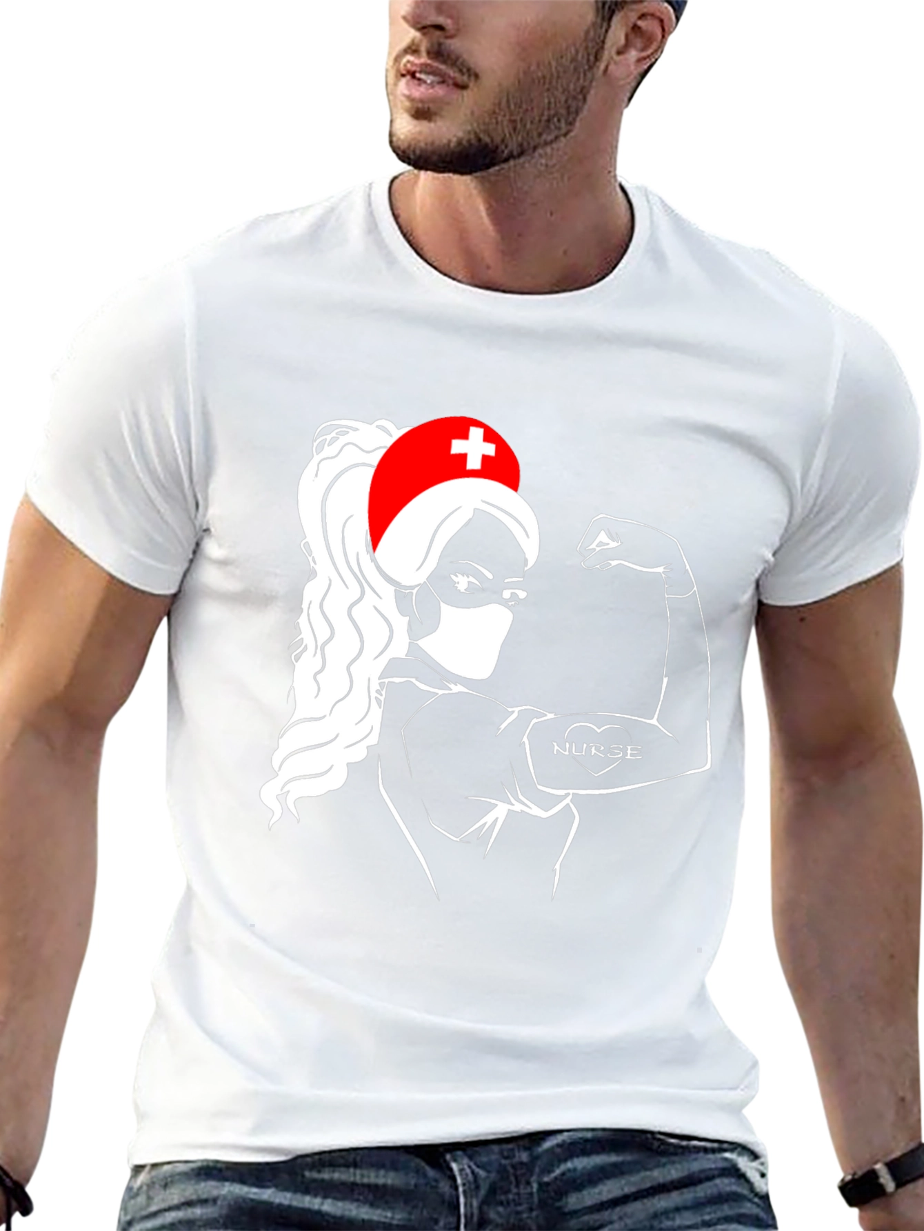 Nurse Power T-Shirt - Black Graphic Tee