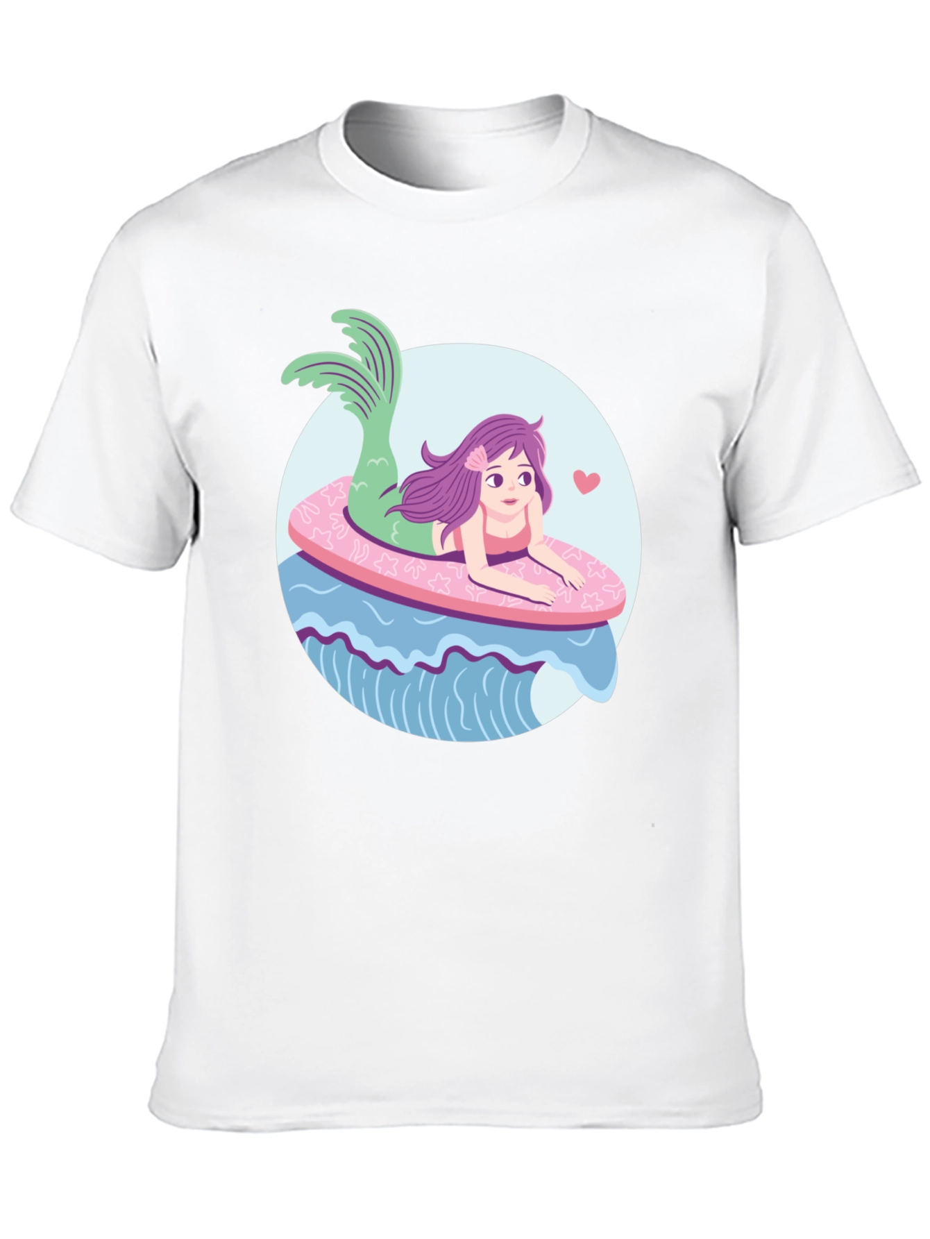 Mermaid Graphic T-Shirt - Black Cotton Tee