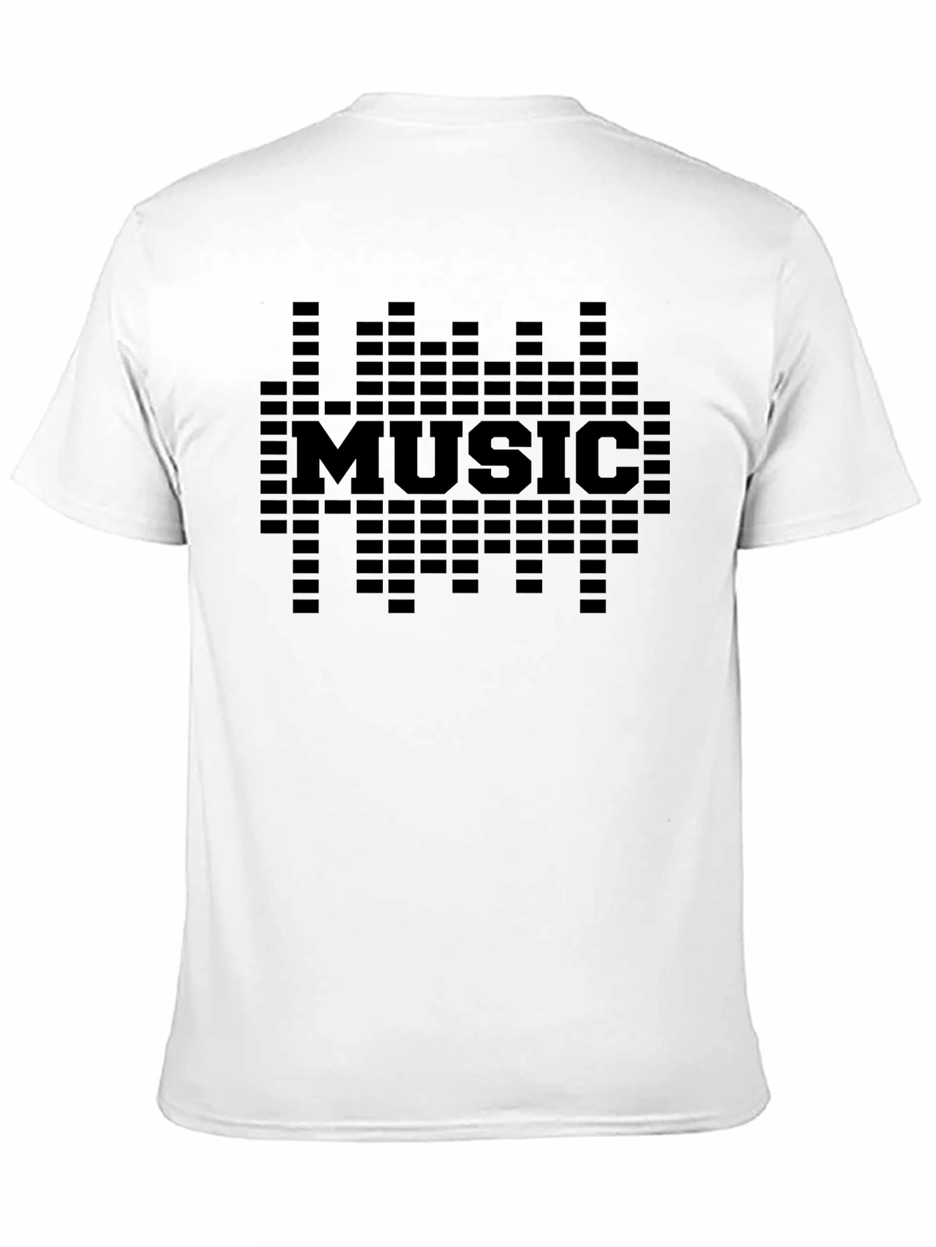 Music Graphic Print Black T-Shirt