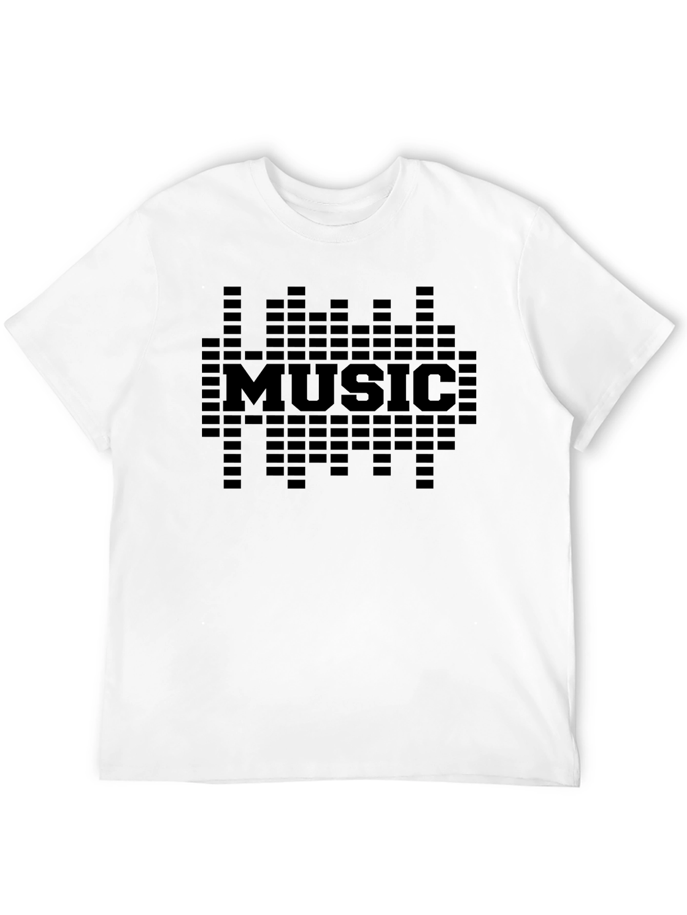 Music Graphic Print Black T-Shirt