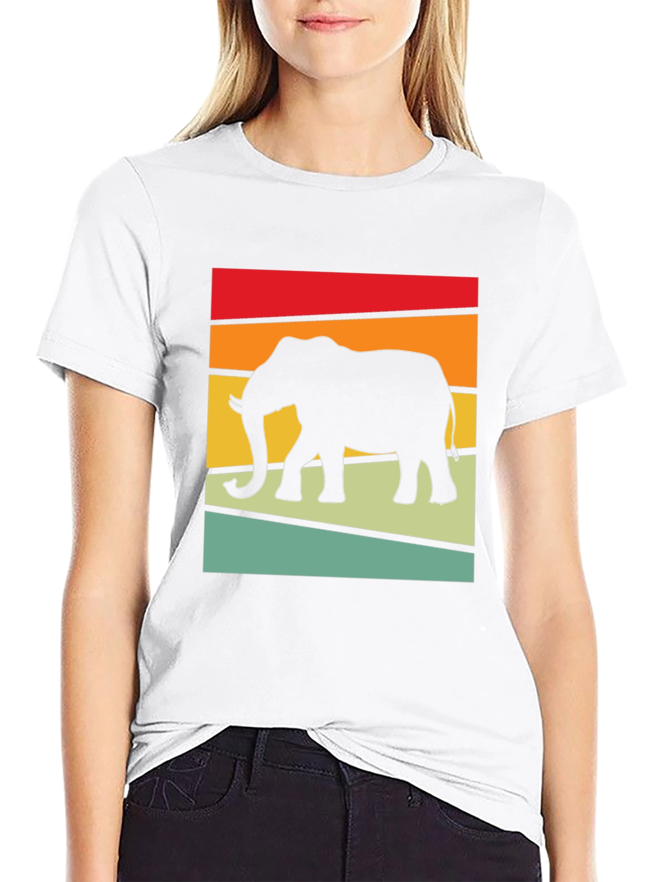 Retro Elephant Graphic Tee - Stylish Comfort