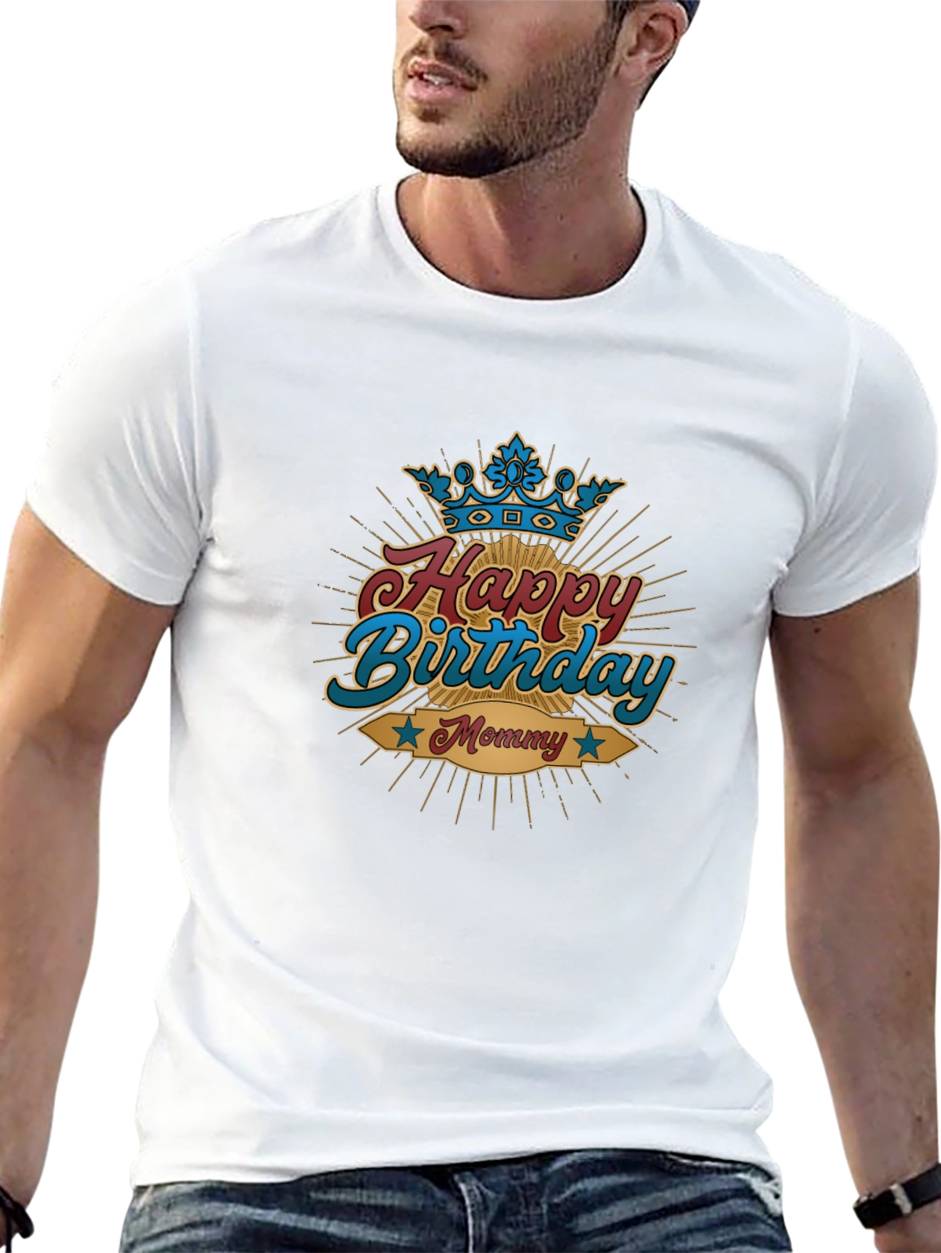 Happy Birthday Mommy T-Shirt - Black