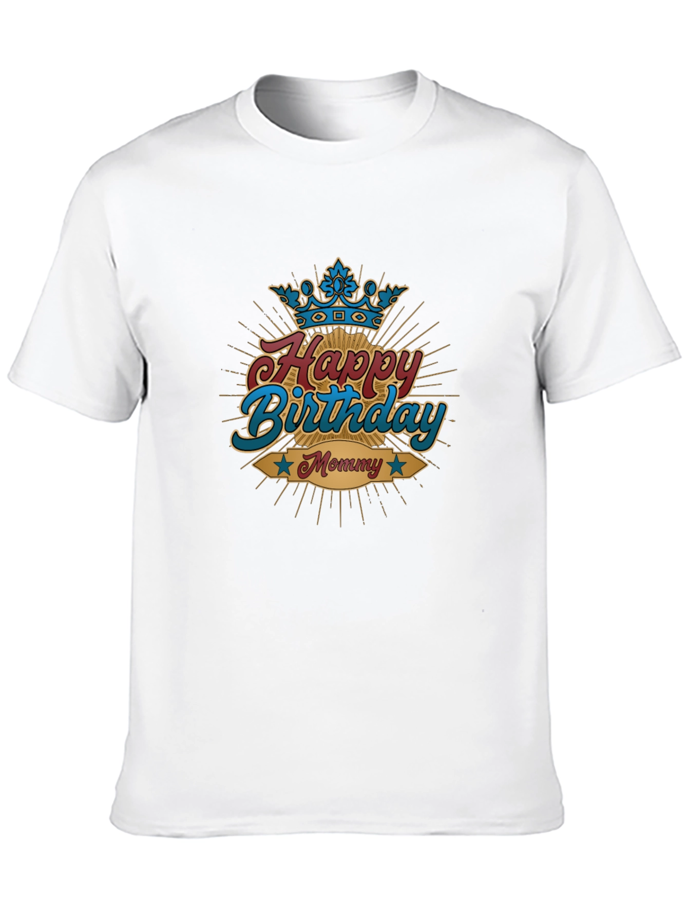 Happy Birthday Mommy T-Shirt - Black