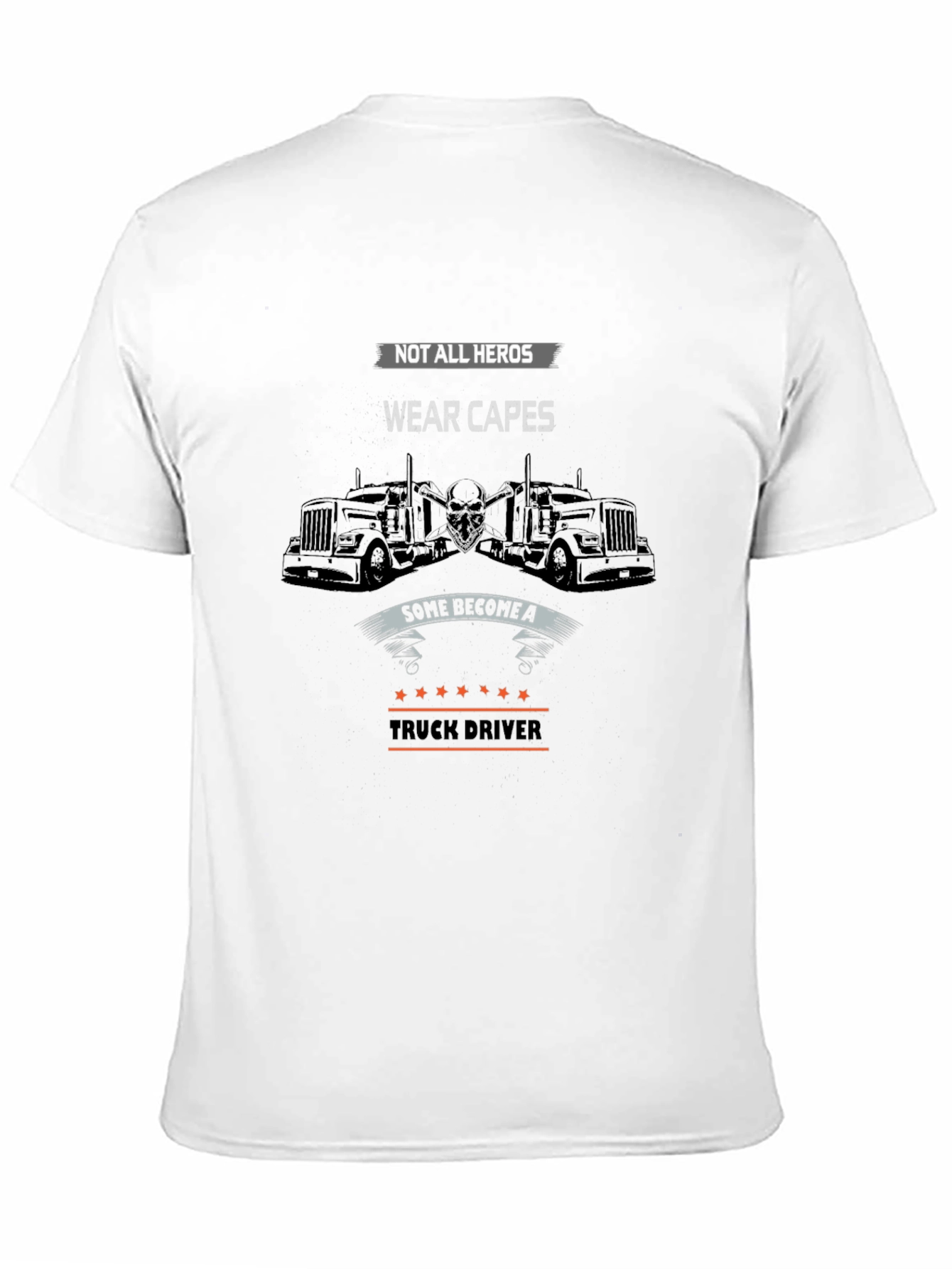 Truck Driver Hero Graphic Tee - Black