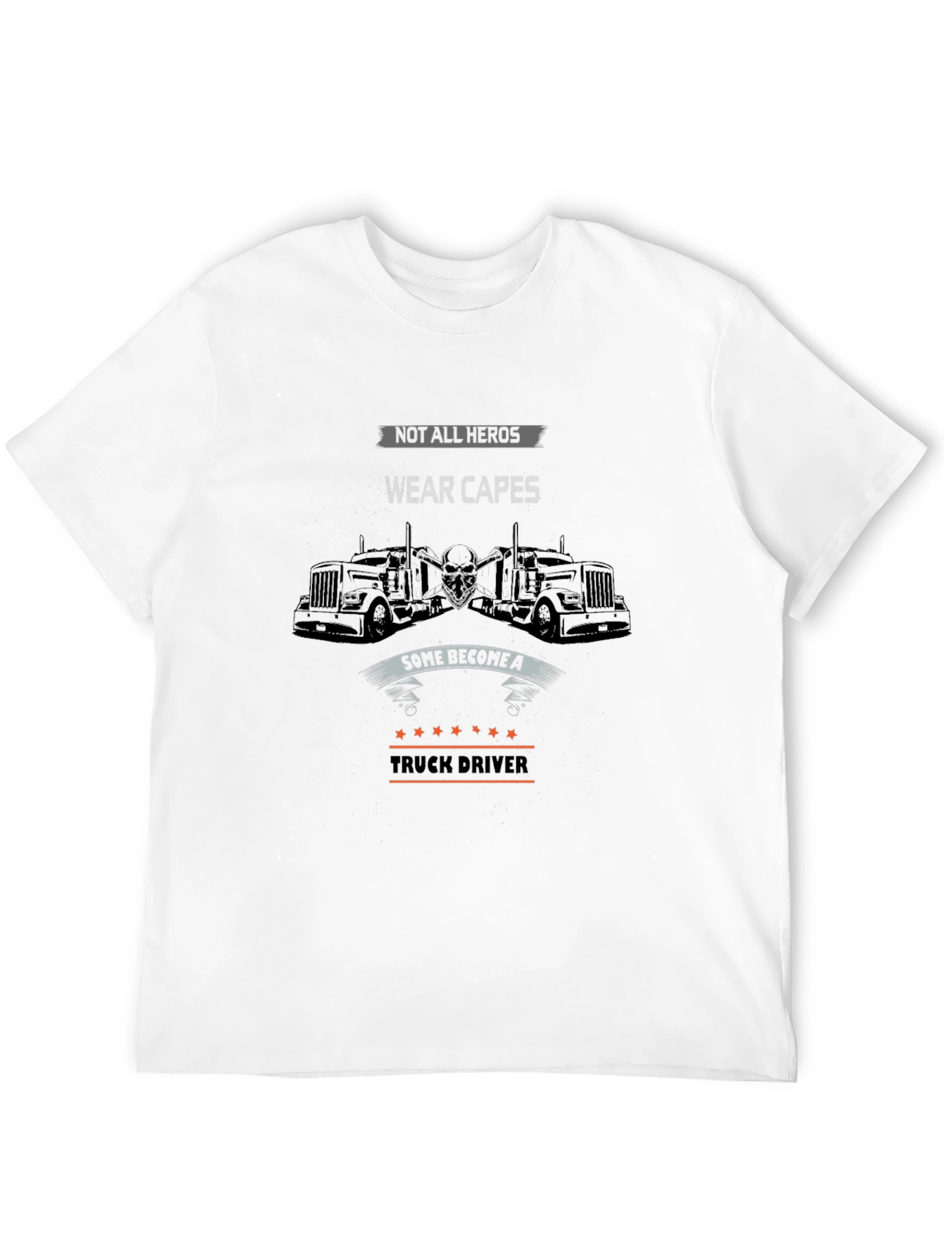 Truck Driver Hero Graphic Tee - Black