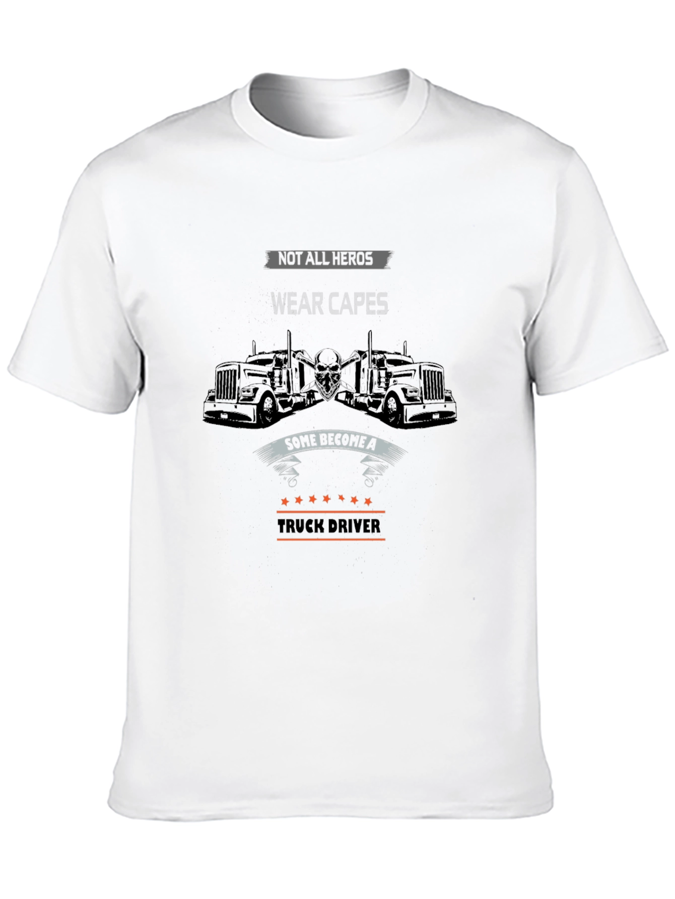 Truck Driver Hero Graphic Tee - Black
