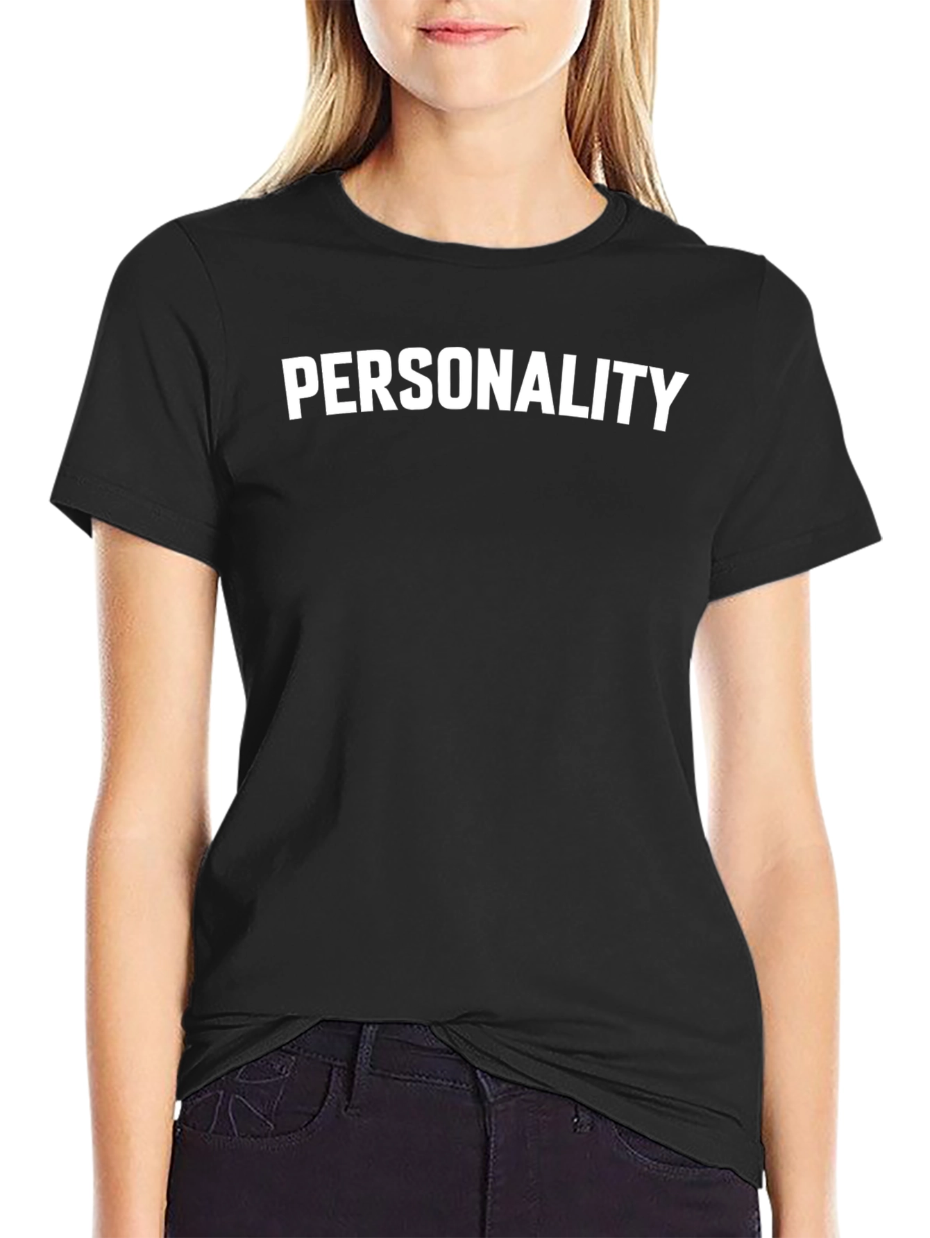Personality Graphic Tee - Black