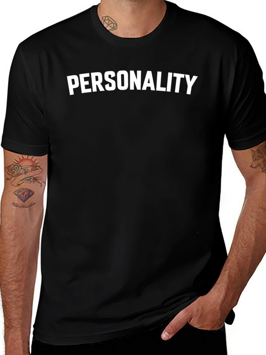 Personality Graphic Tee - Black
