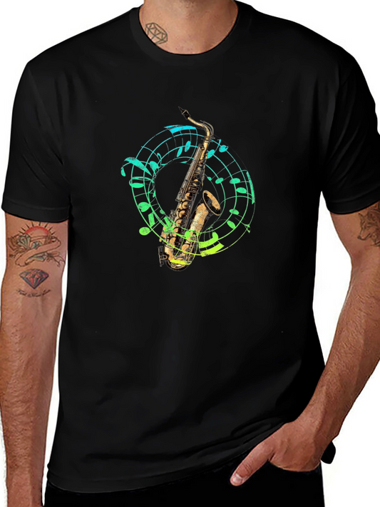 Saxophone Music T-Shirt - Cool Graphic Tee