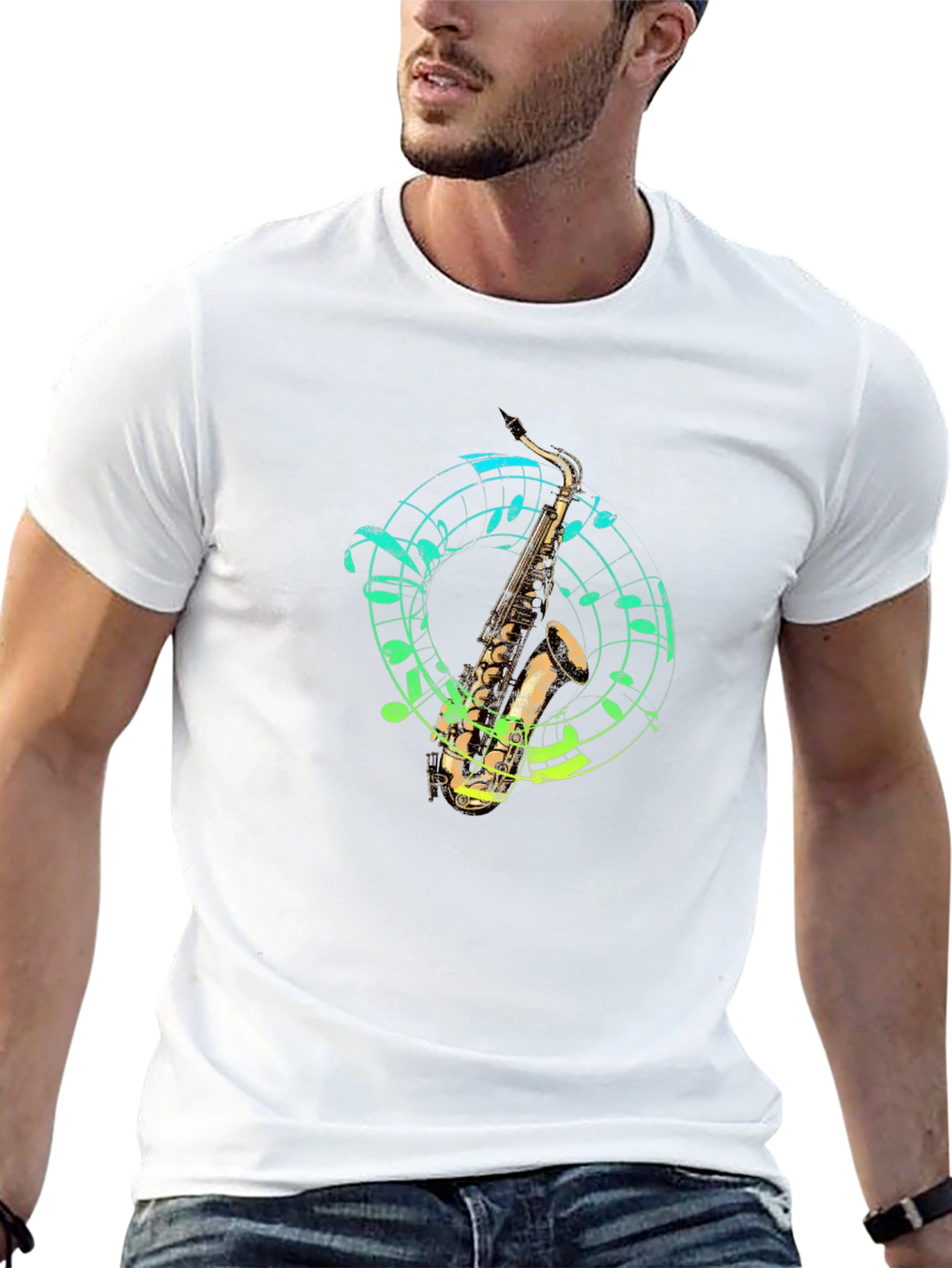 Saxophone Music T-Shirt - Cool Graphic Tee