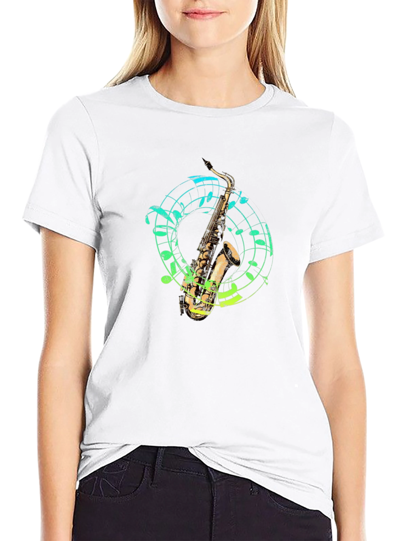 Saxophone Music T-Shirt - Cool Graphic Tee