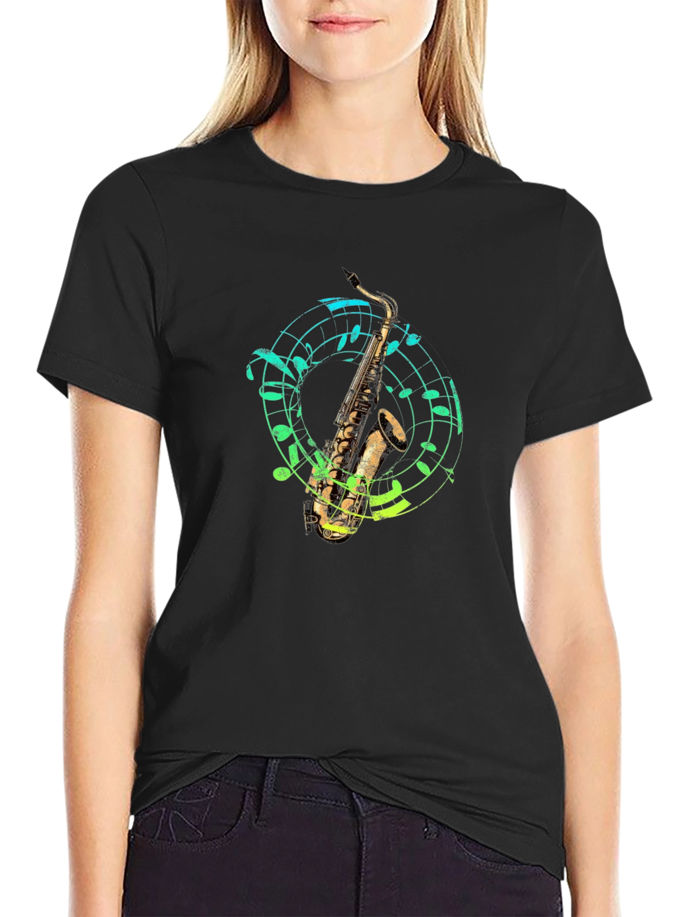 Saxophone Music T-Shirt - Cool Graphic Tee