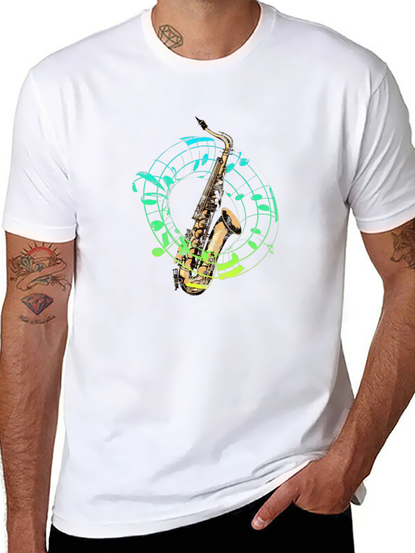 Saxophone Music T-Shirt - Cool Graphic Tee