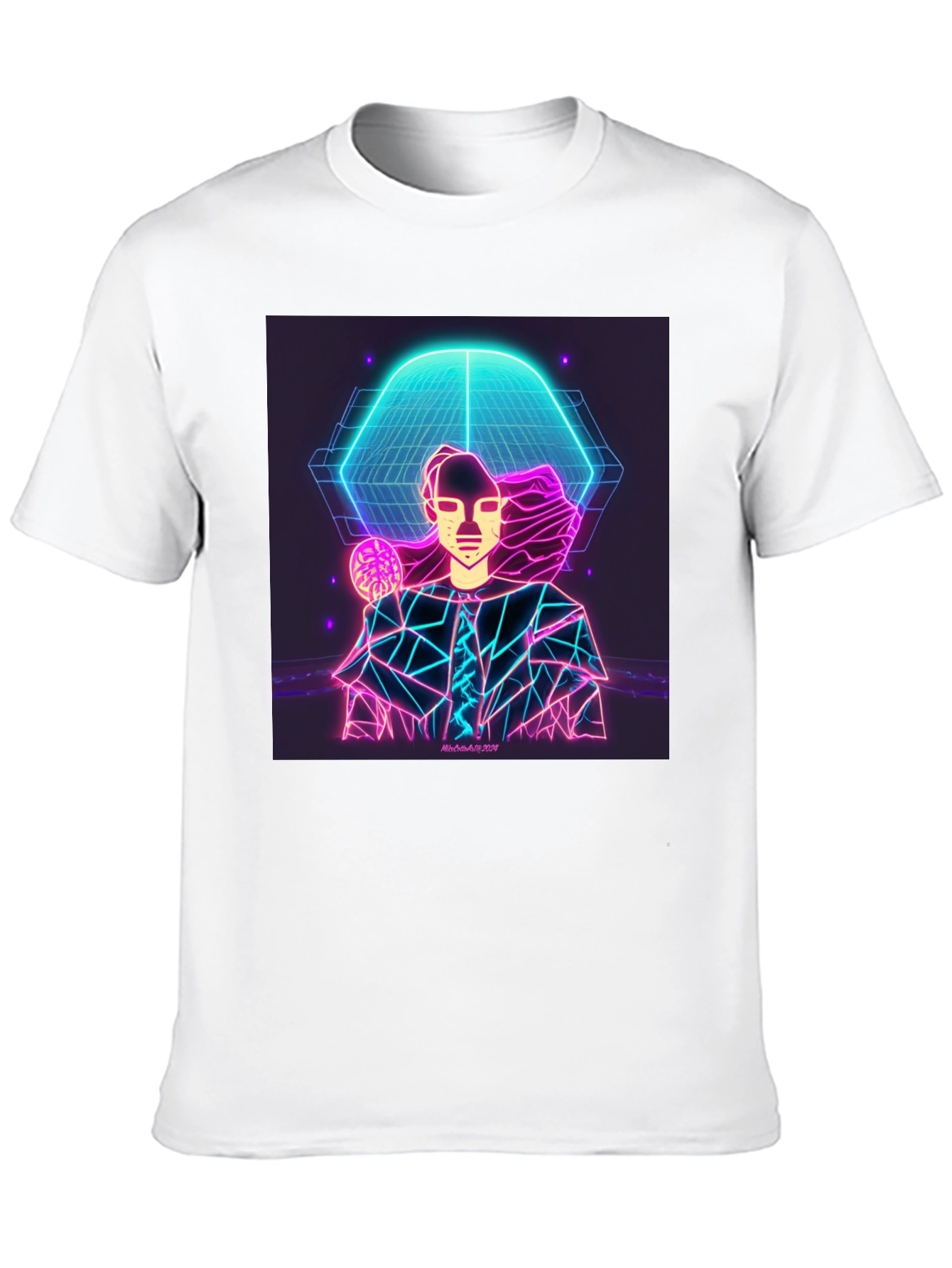 Neon Man Graphic Tee - Futuristic Style