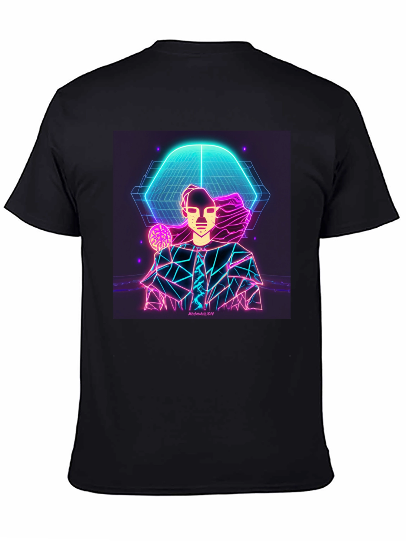 Neon Man Graphic Tee - Futuristic Style
