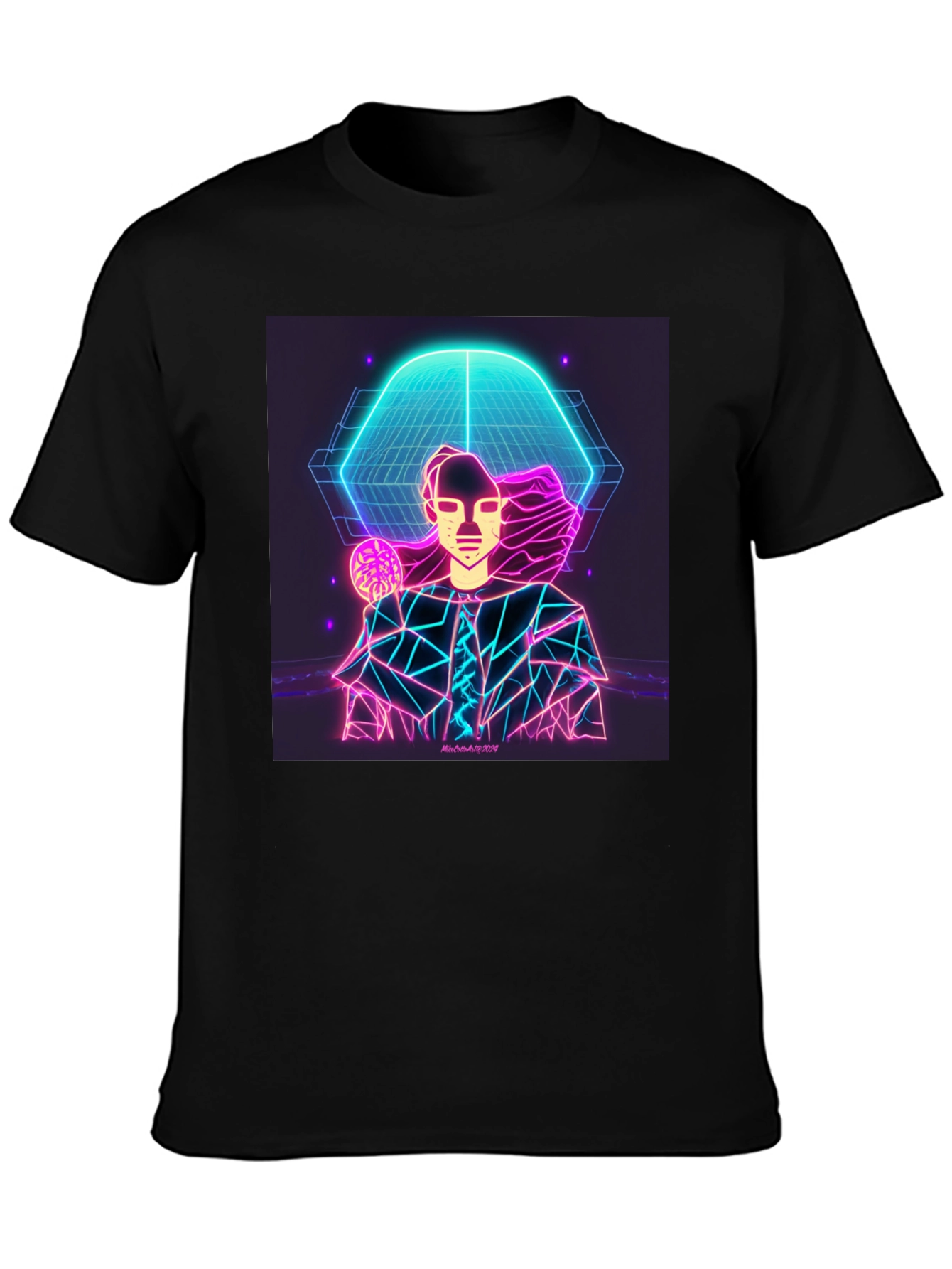 Neon Man Graphic Tee - Futuristic Style