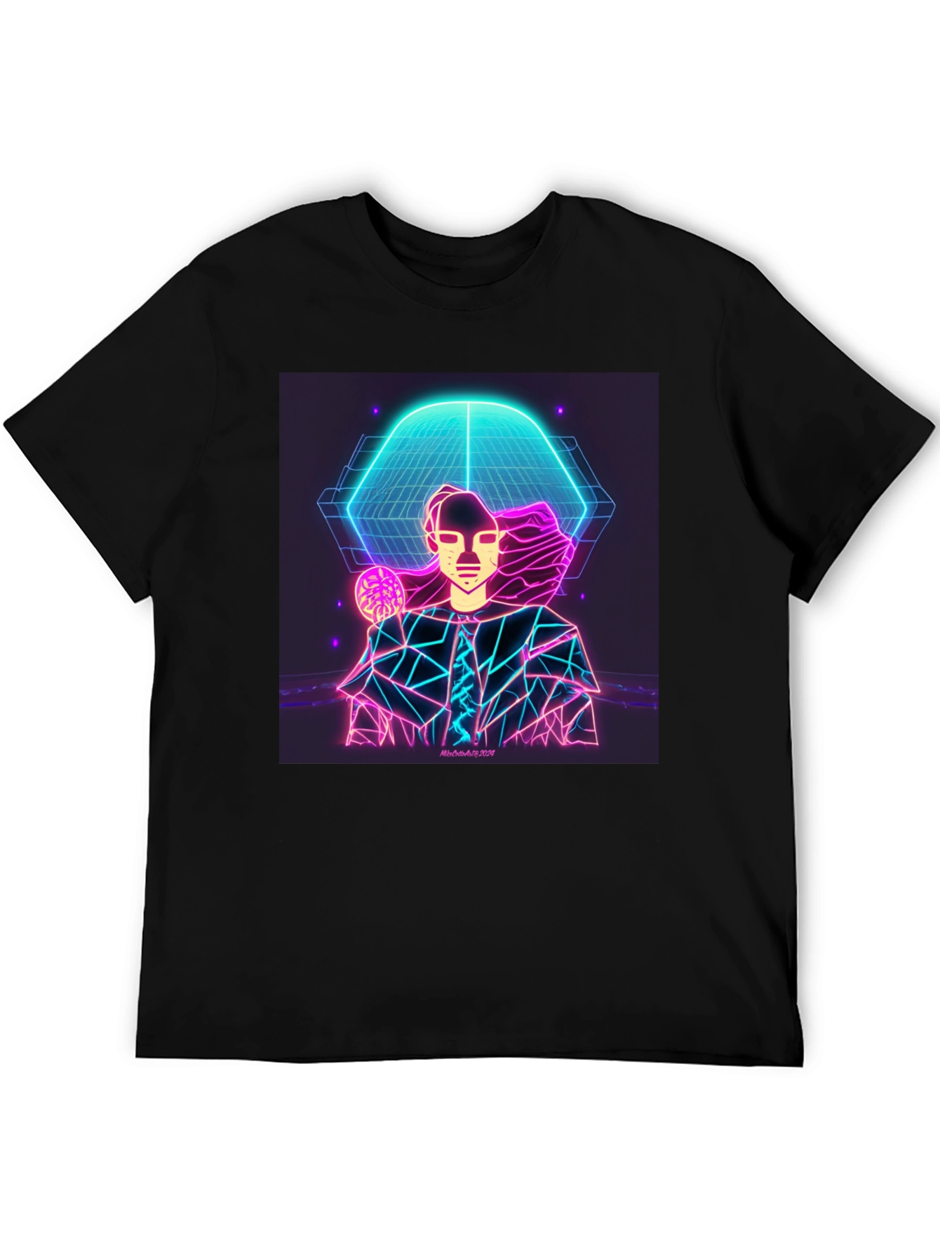 Neon Man Graphic Tee - Futuristic Style