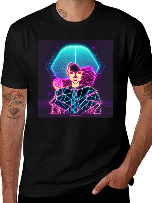 Neon Man Graphic Tee - Futuristic Style