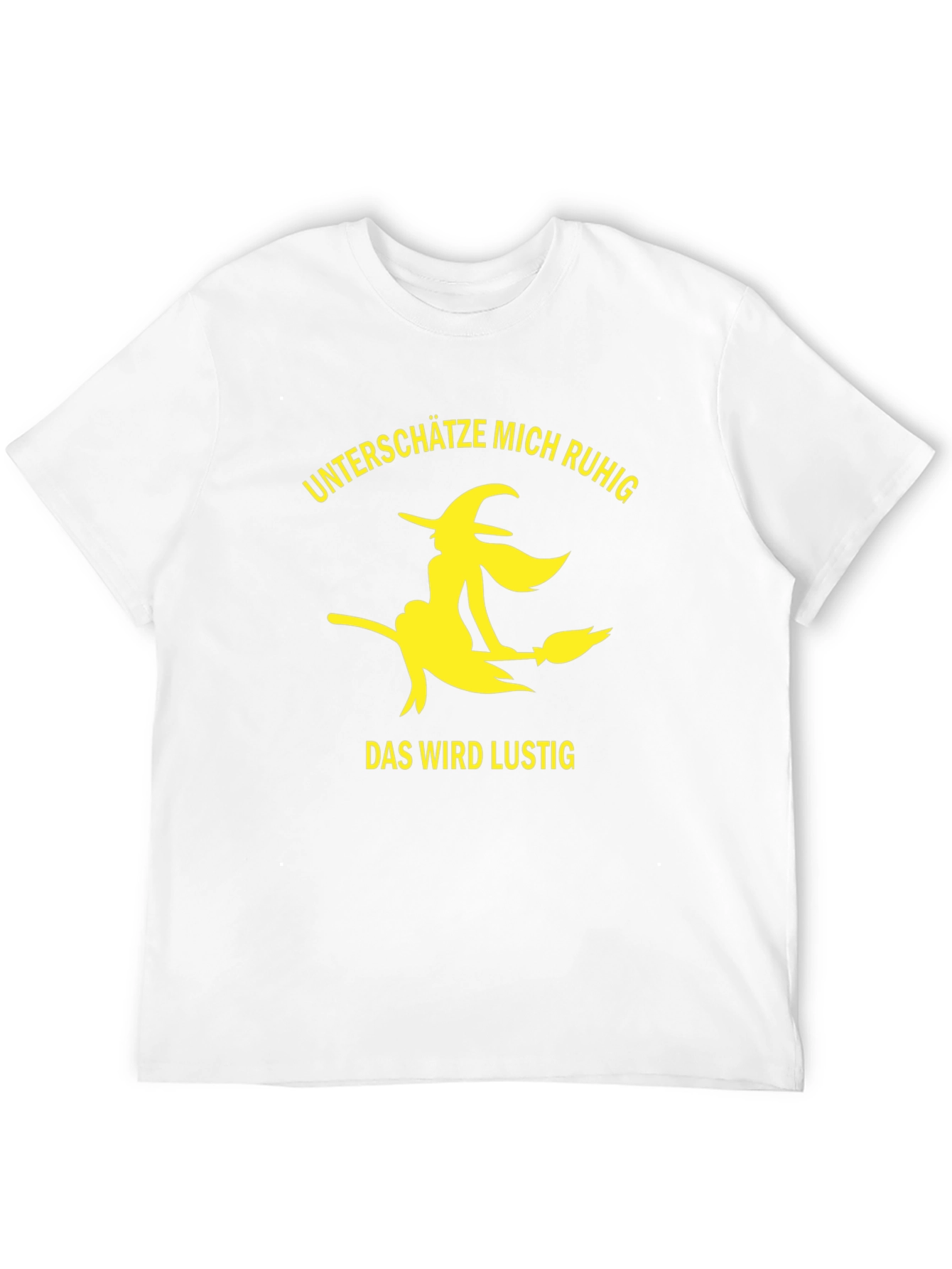 Witch Broomstick Graphic T-Shirt - Black
