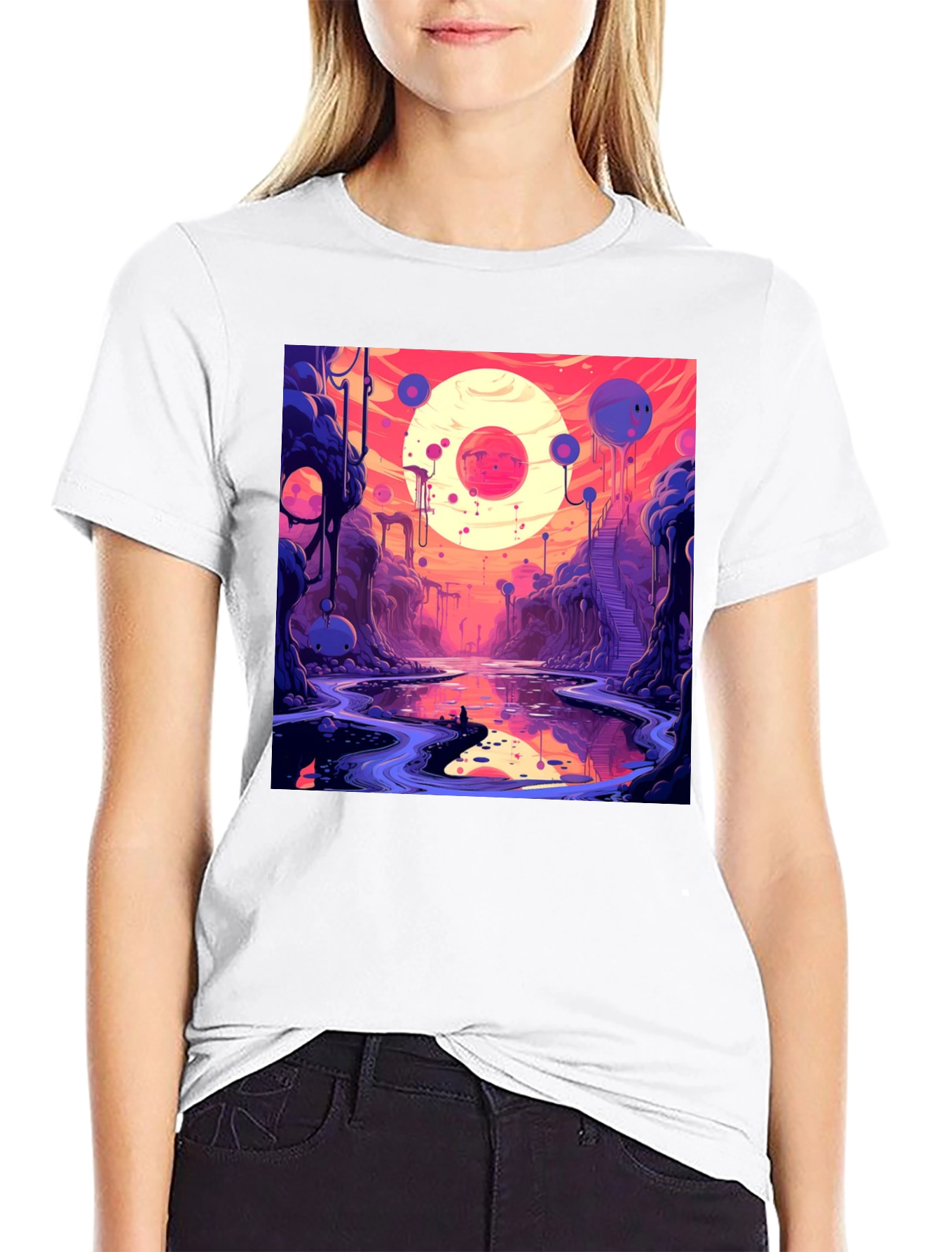 Cosmic Dreamscape Graphic Tee - Unique Design