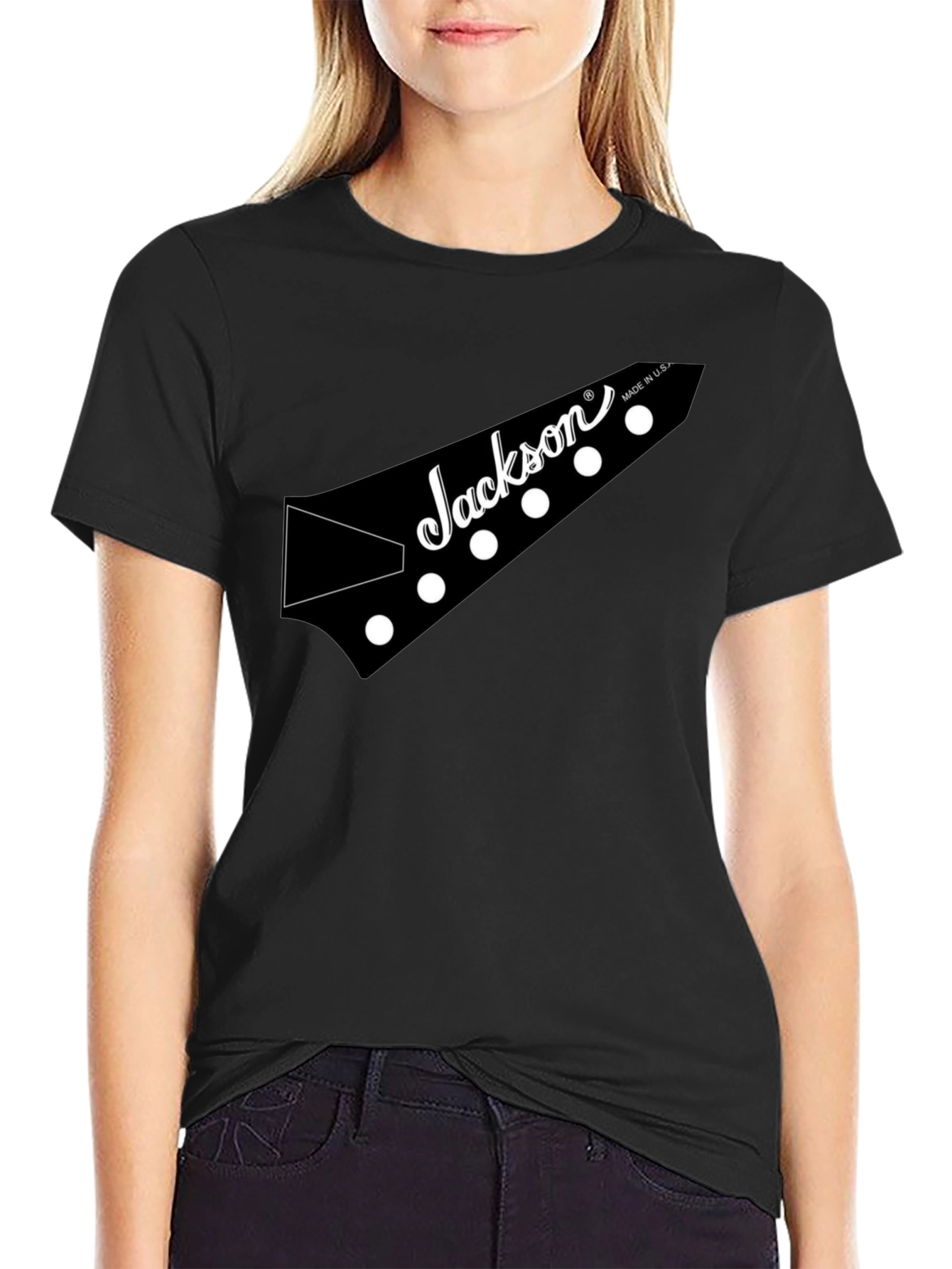Jackson Guitar Headstock Black T-Shirt