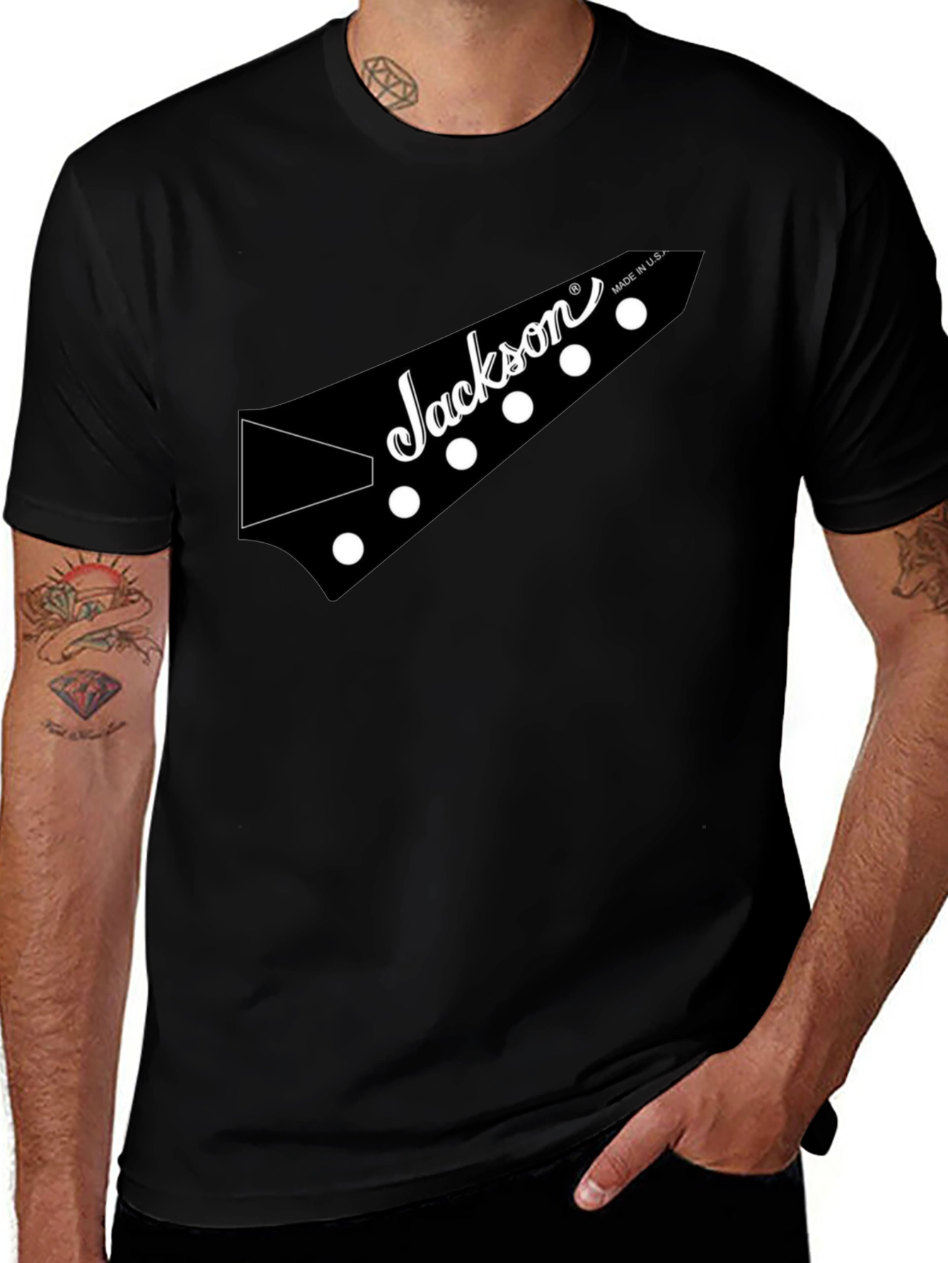 Jackson Guitar Headstock Black T-Shirt