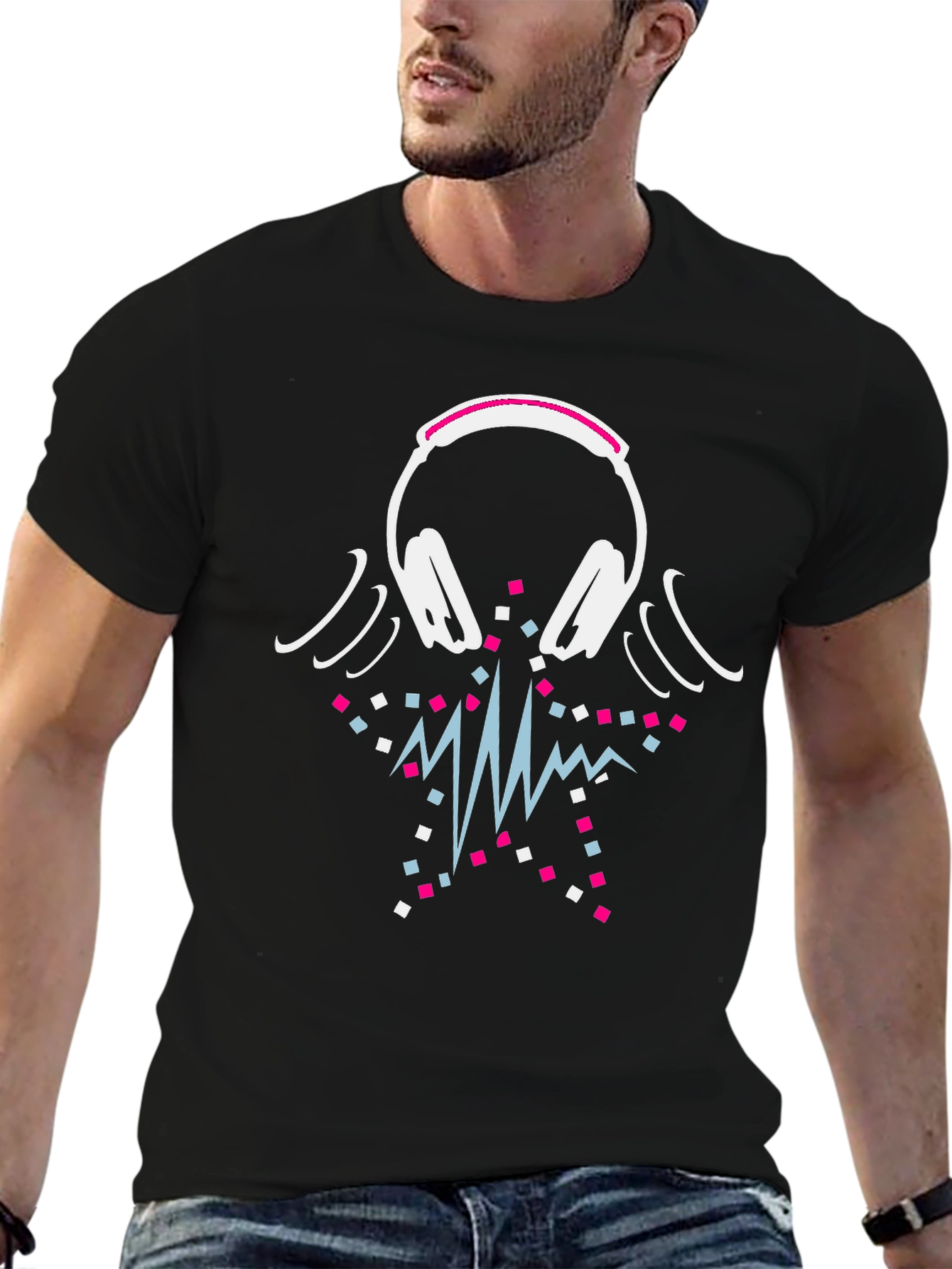 DJ Headphones Graphic Tee - Music Lovers T-Shirt